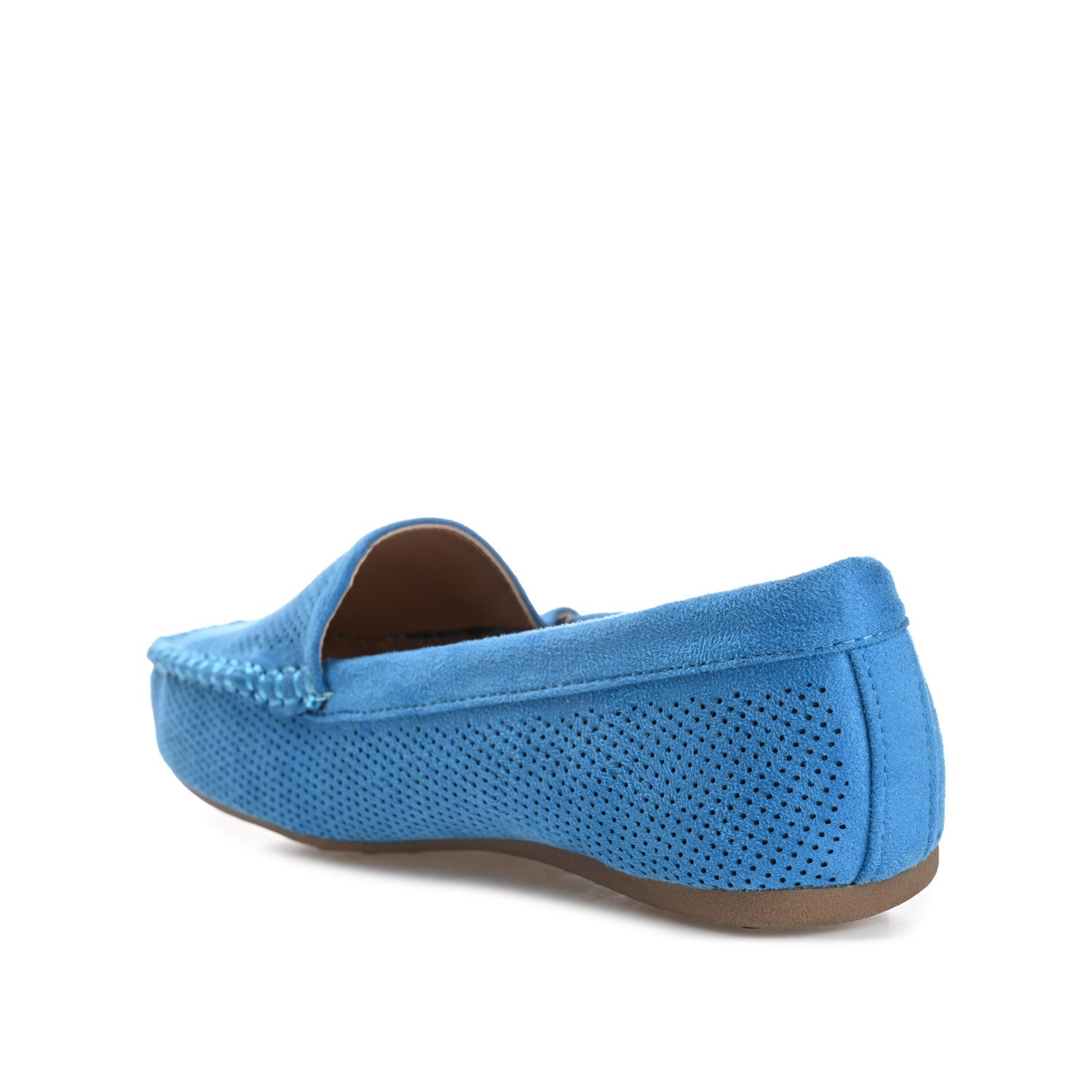 HALSEY MOC TOE LOAFER FLATS IN WIDE - Blue