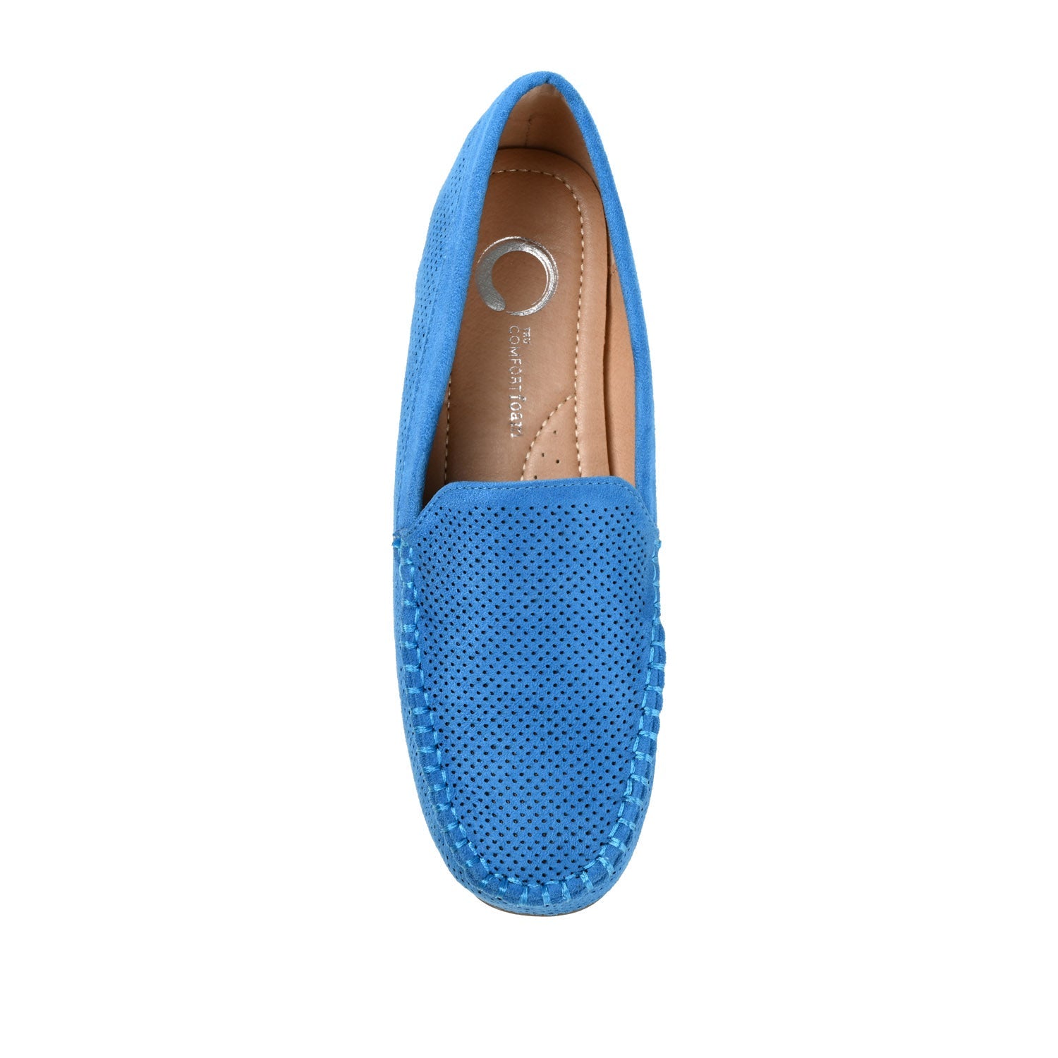 HALSEY MOC TOE LOAFER FLATS IN WIDE - Blue