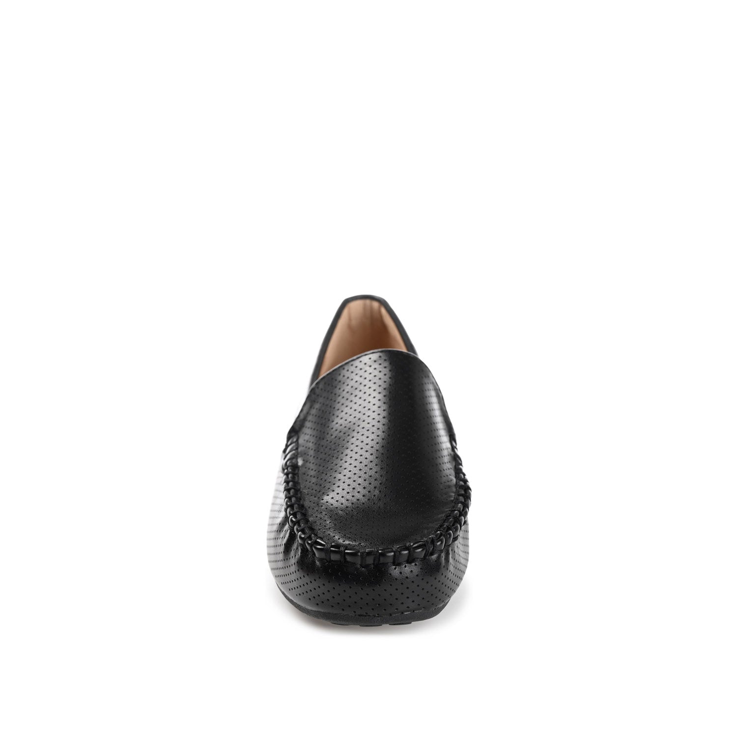 HALSEY MOC TOE LOAFER FLATS IN WIDE - Black