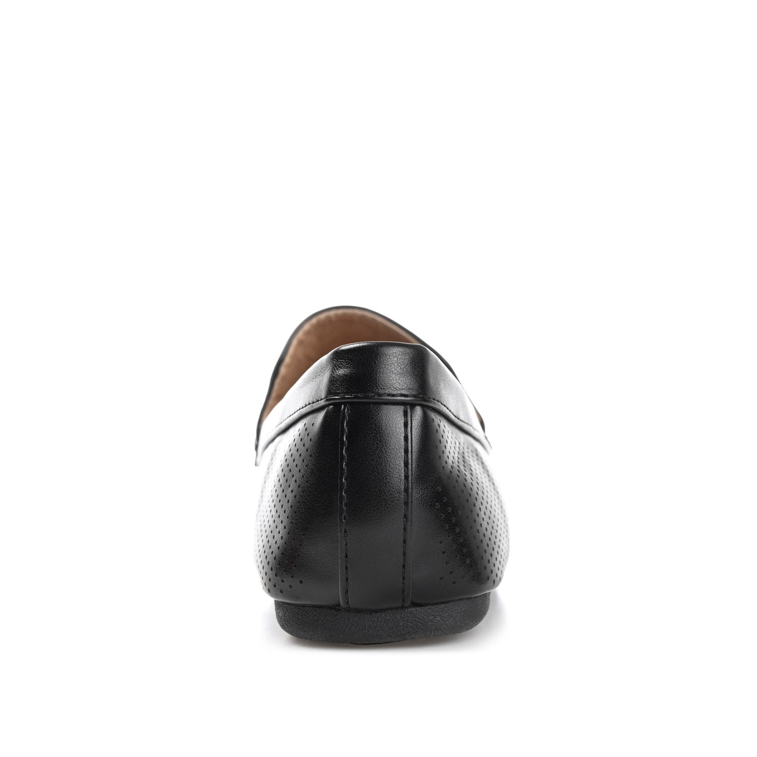 HALSEY MOC TOE LOAFER FLATS IN WIDE - Black