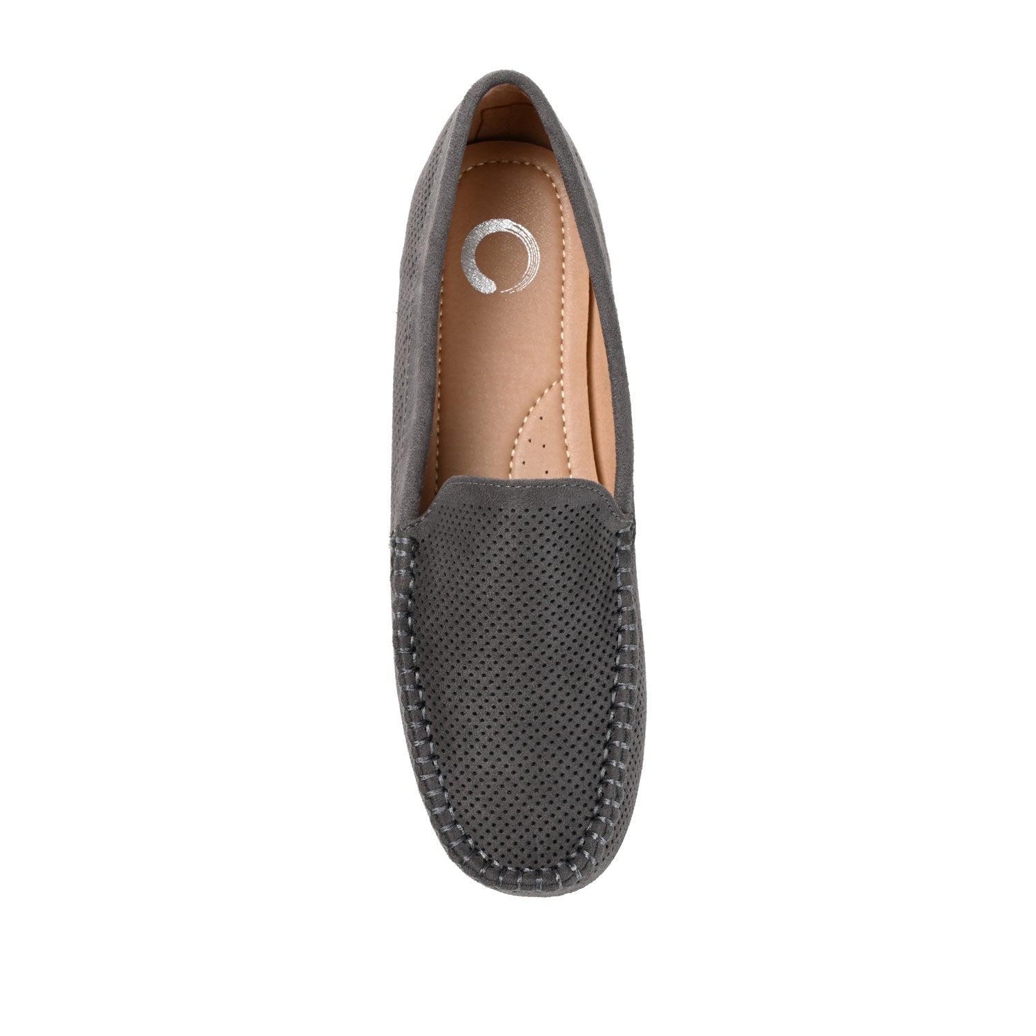 HALSEY MOC TOE LOAFER FLATS IN WIDE - Grey