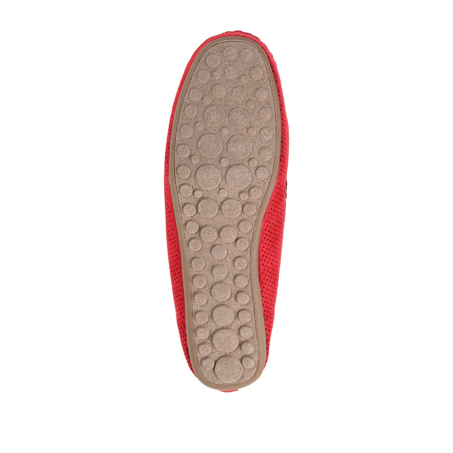 HALSEY MOC TOE LOAFER FLATS IN WIDE - Red