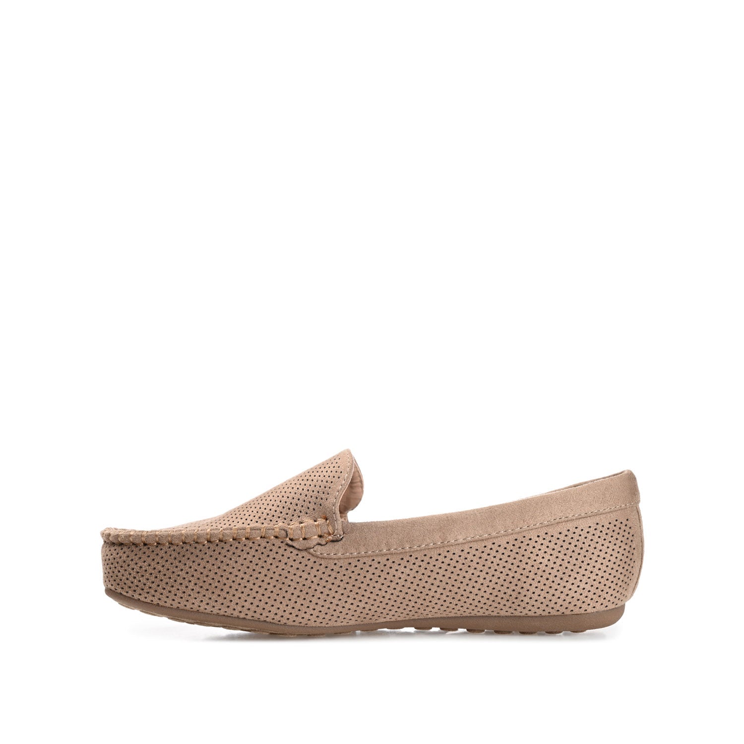 HALSEY MOC TOE LOAFER FLATS IN WIDE - Taupe