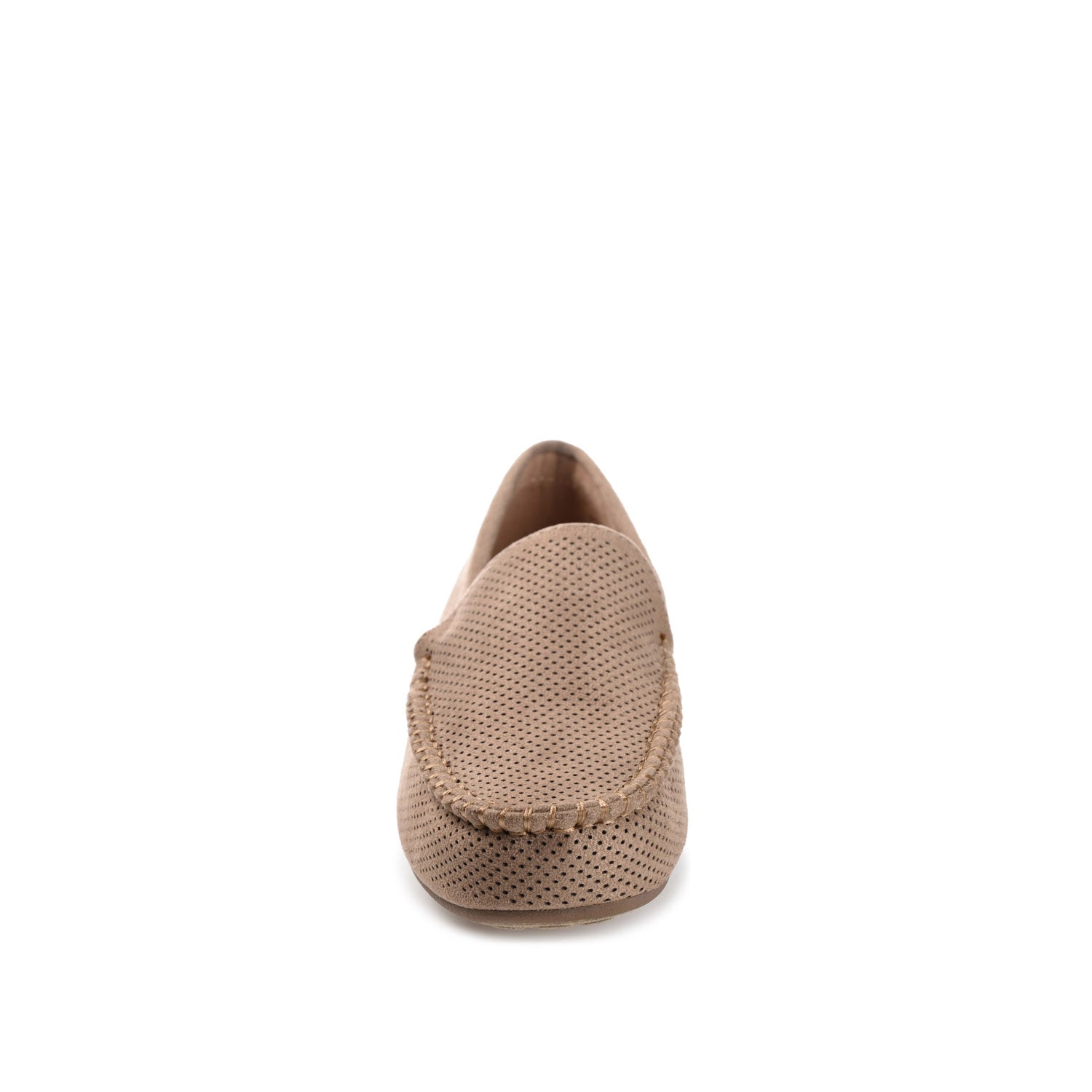 HALSEY MOC TOE LOAFER FLATS IN WIDE - Taupe