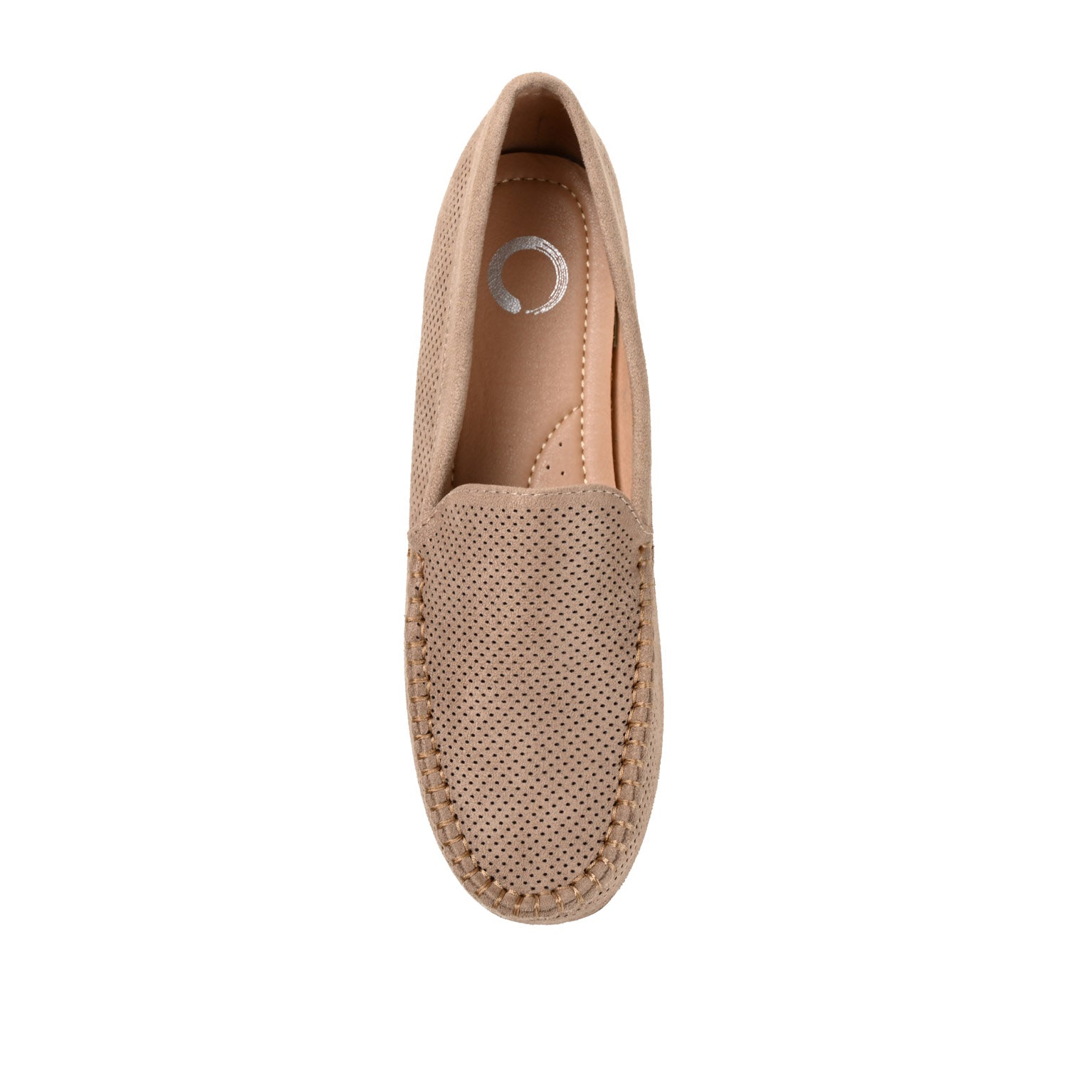 HALSEY MOC TOE LOAFER FLATS IN FAUX SUEDE - Taupe