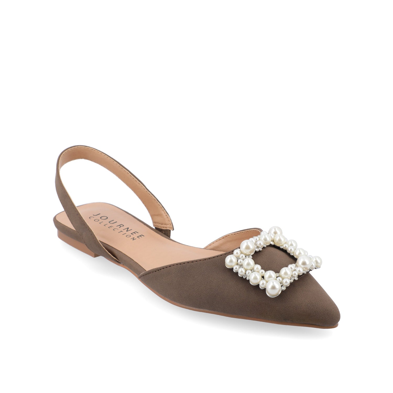 HANNAE SLINGBACK FLATS IN WIDE - Brown