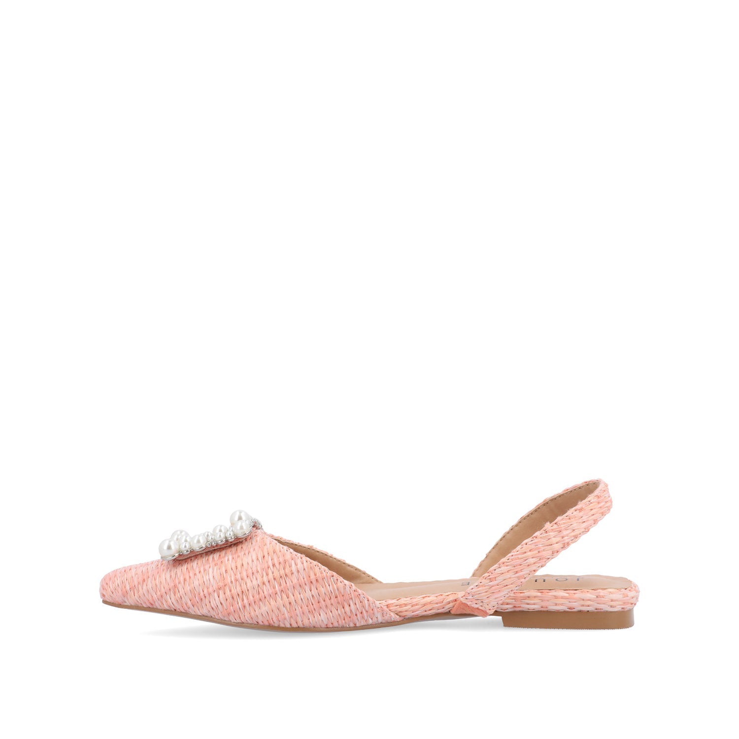 HANNAE SLINGBACK FLATS - Pink Faux Raffia