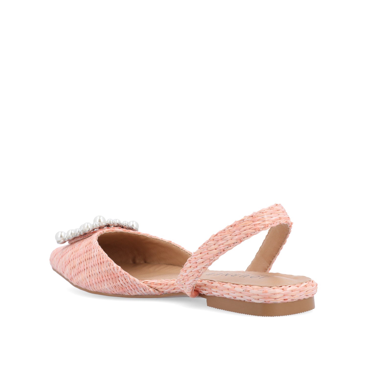HANNAE SLINGBACK FLATS - Pink Faux Raffia