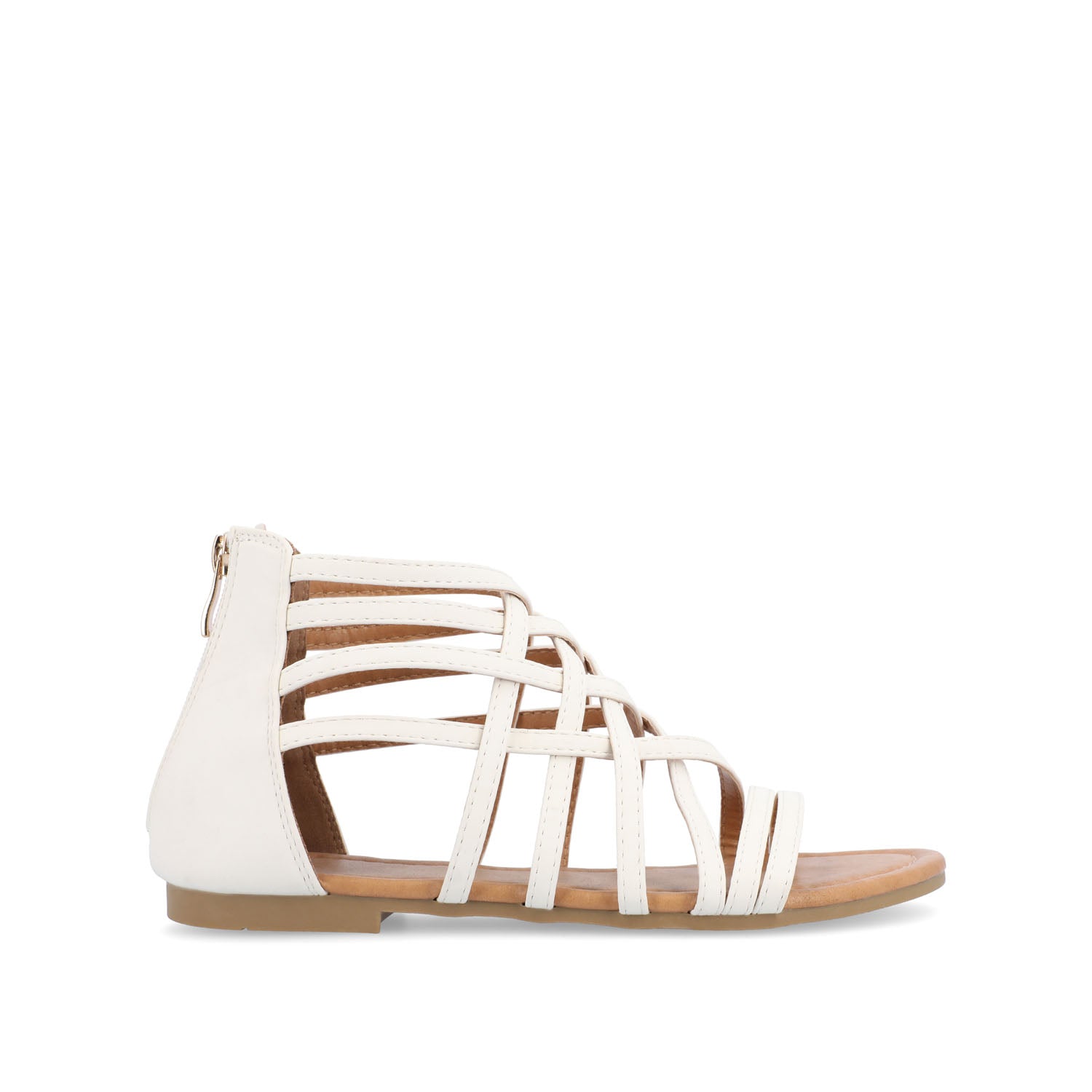 HANNI GLADIATOR SANDALS IN VEGAN LEATHER - White PU