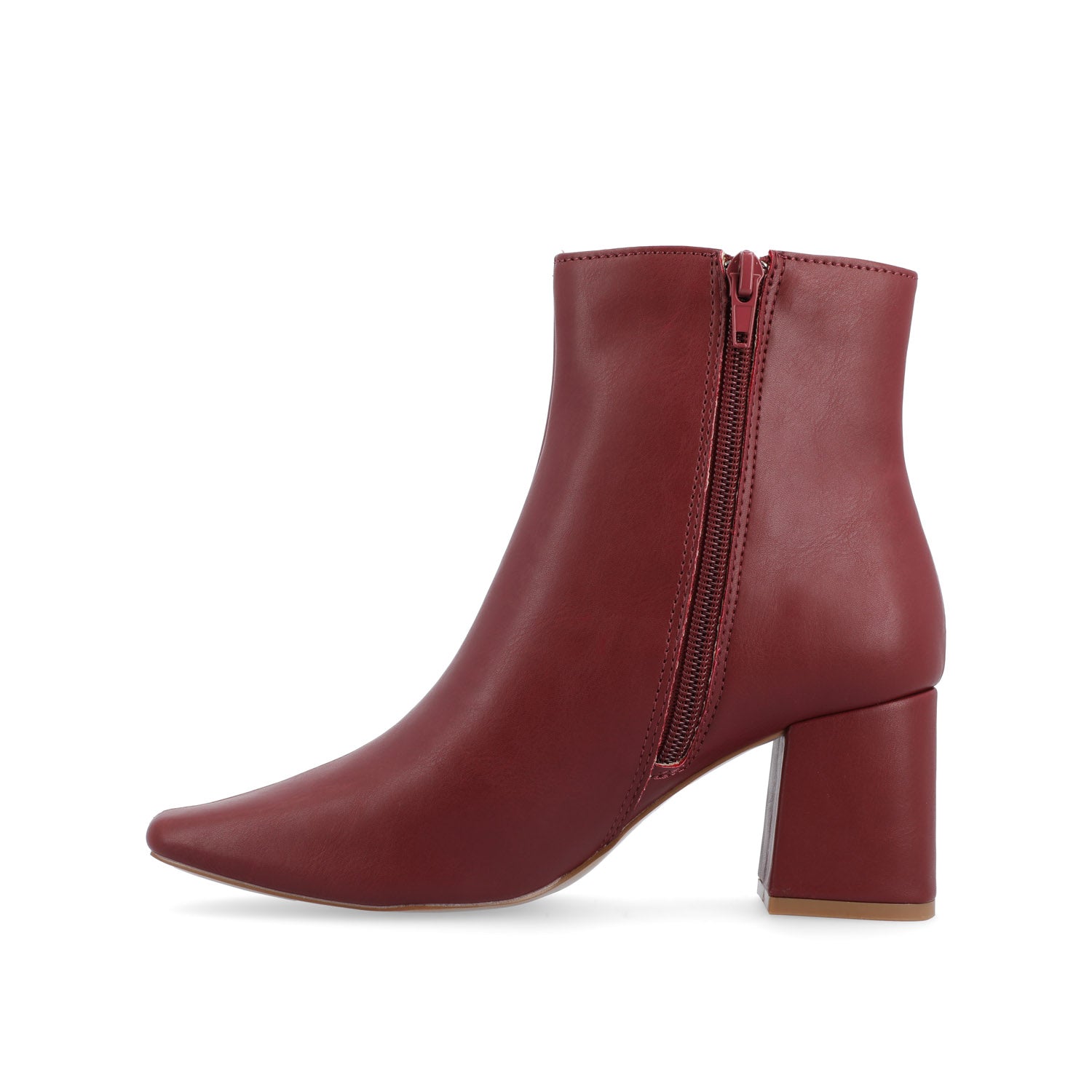 HAYLINN VEGAN LEATHER BOOTIES IN WIDE - Brick PU