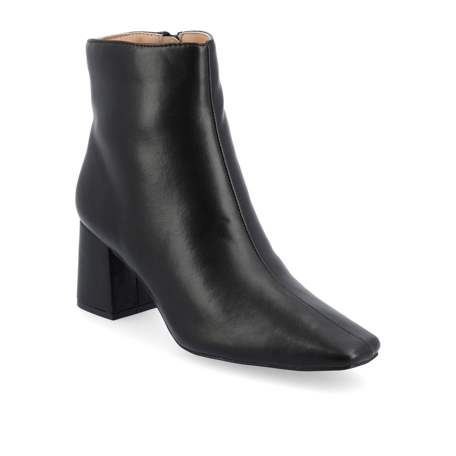 HAYLINN VEGAN LEATHER BOOTIES IN WIDE - Black
