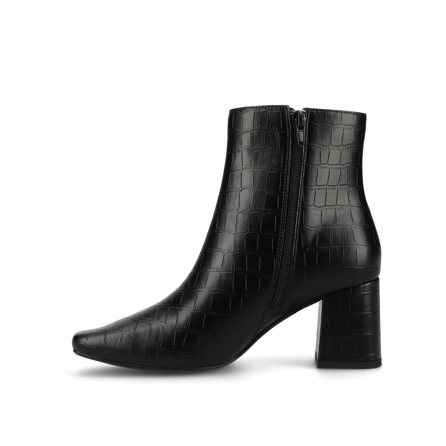 HAYLINN SQUARE TOE BOOTIES IN VEGAN LEATHER