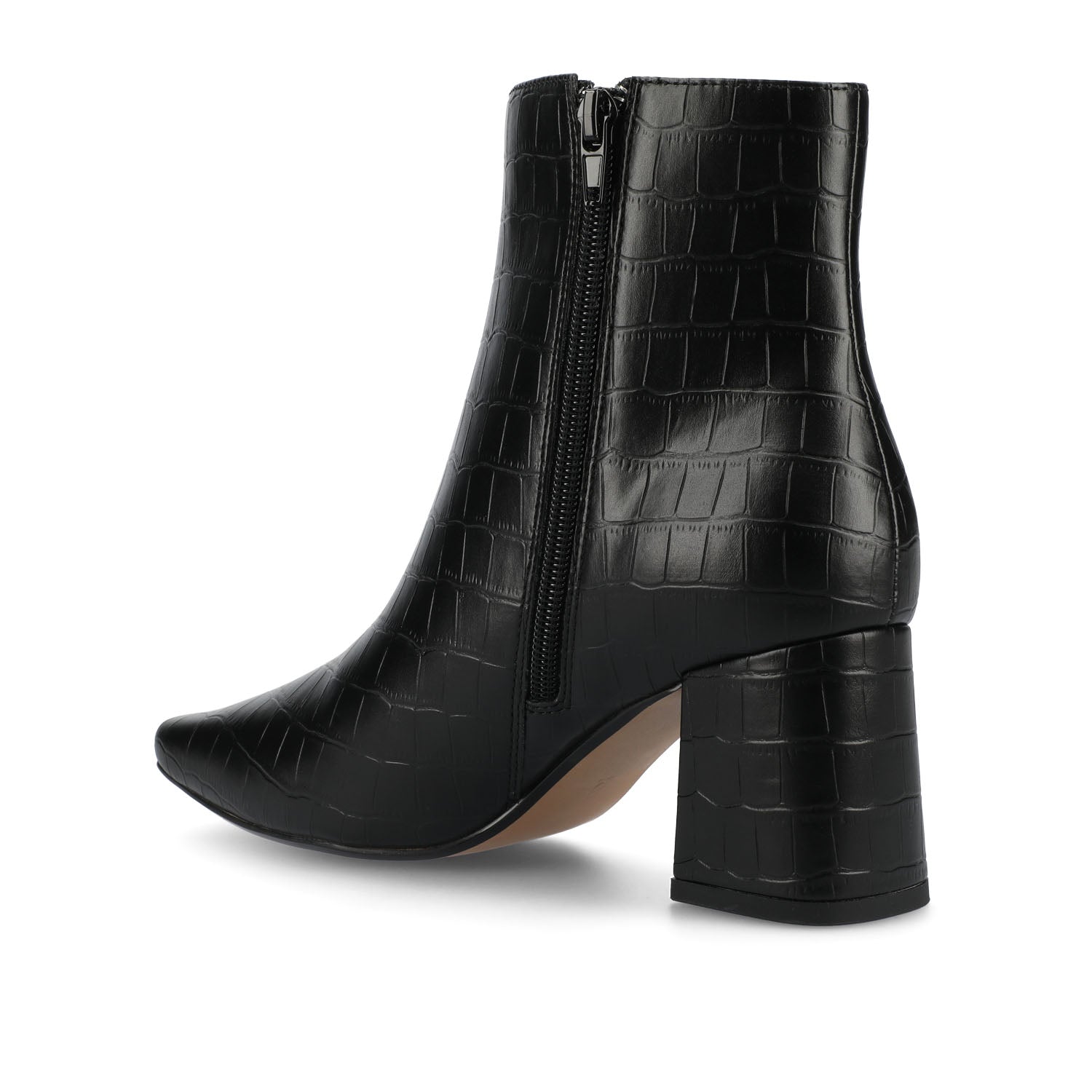 HAYLINN SQUARE TOE BOOTIES IN VEGAN LEATHER