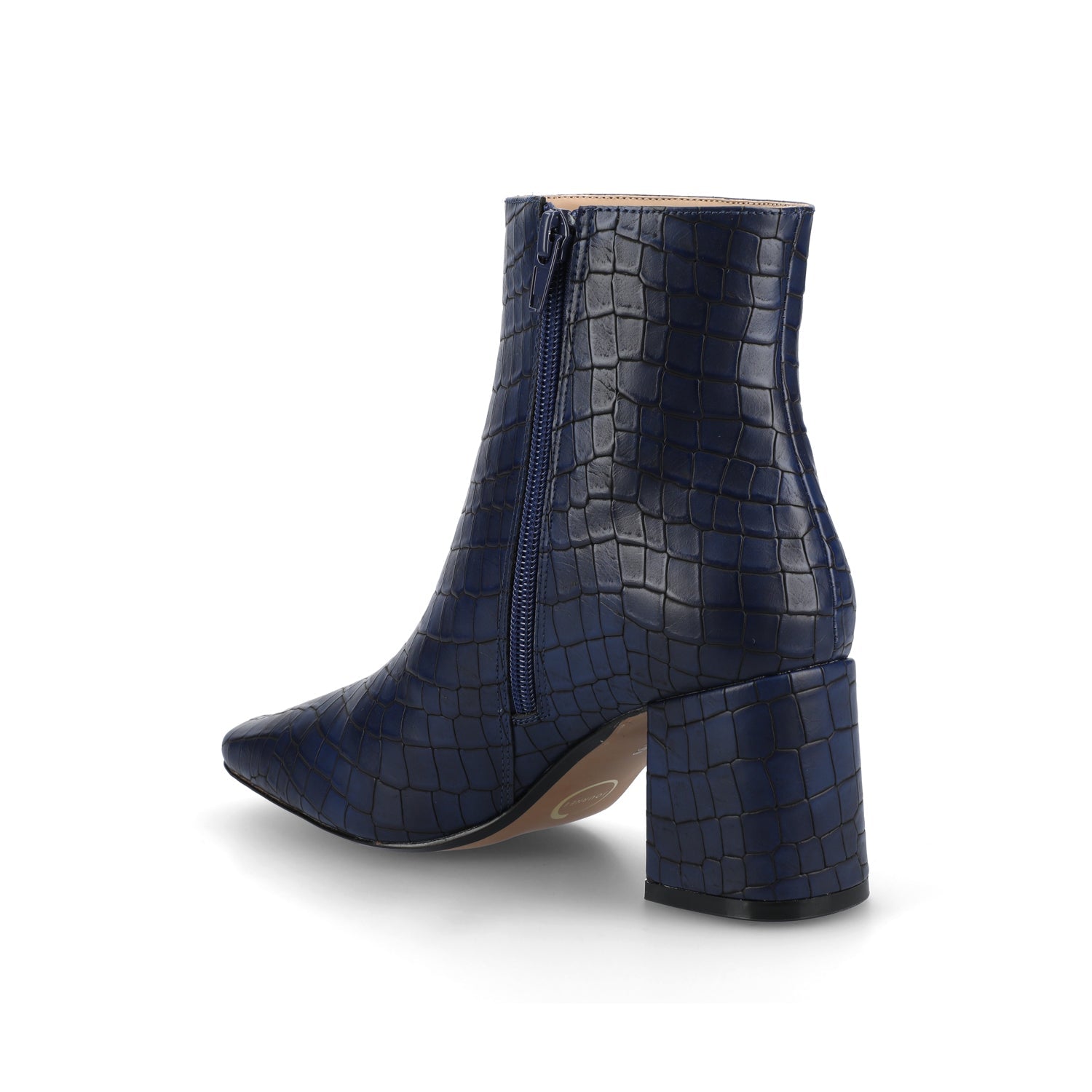 HAYLINN SQUARE TOE BOOTIES - Blue Croco