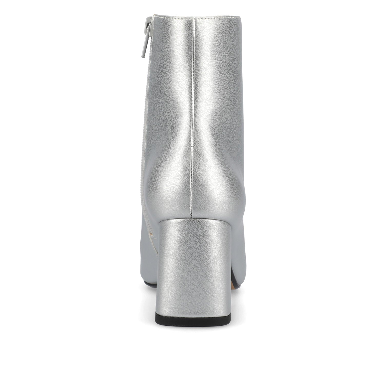 HAYLINN VEGAN LEATHER BOOTIES IN WIDE - Silver PU