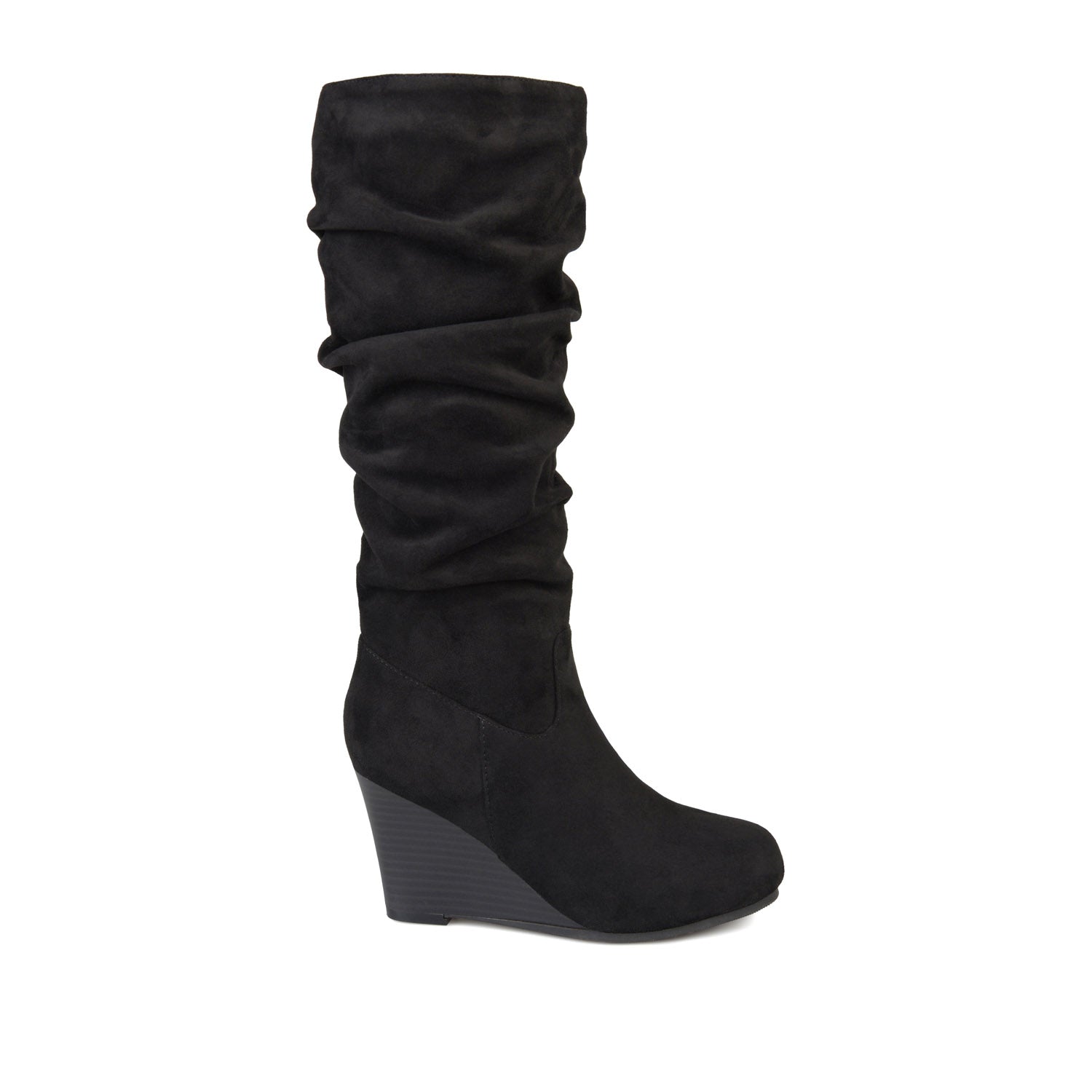 HAZE KNEE HIGH BOOTS IN FAUX SUEDE - Black