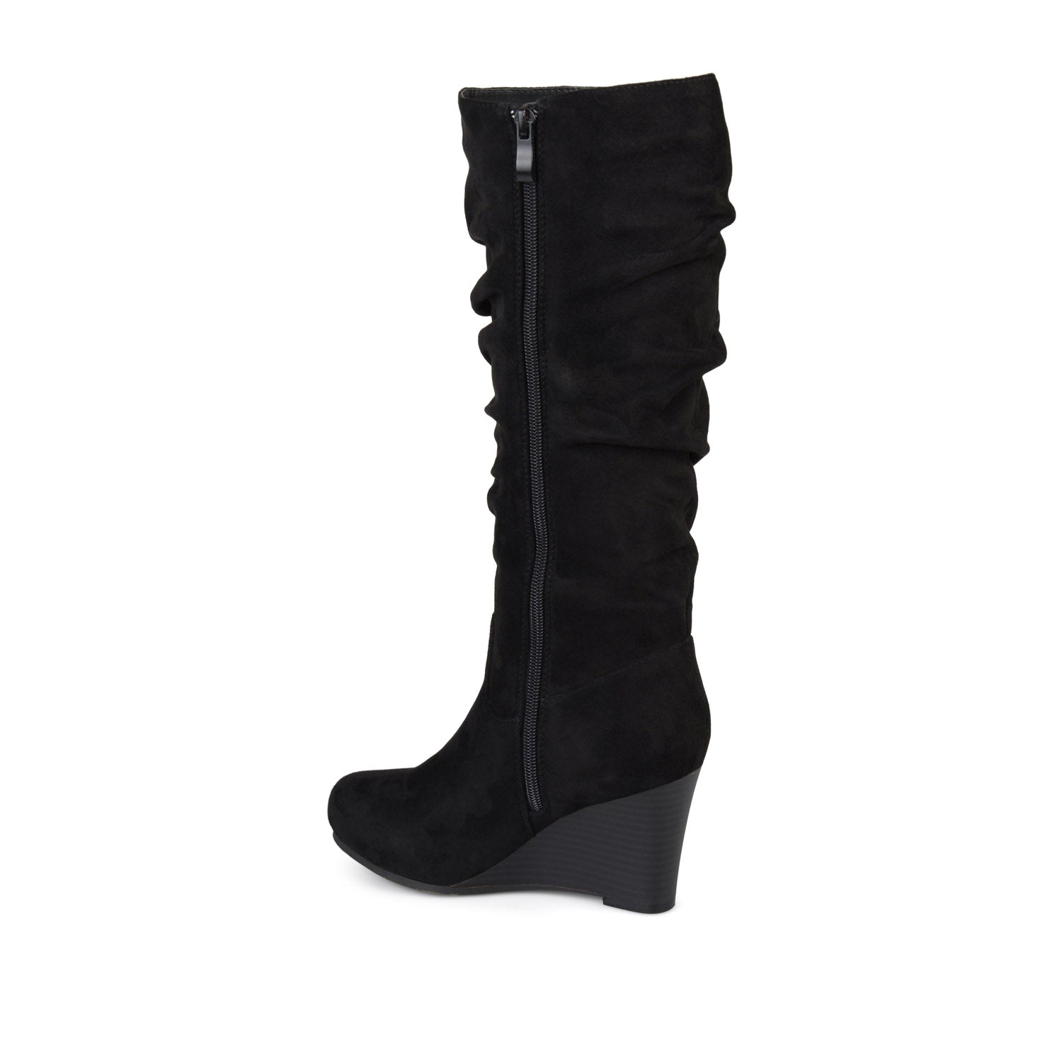 HAZE KNEE HIGH BOOTS IN FAUX SUEDE - Black