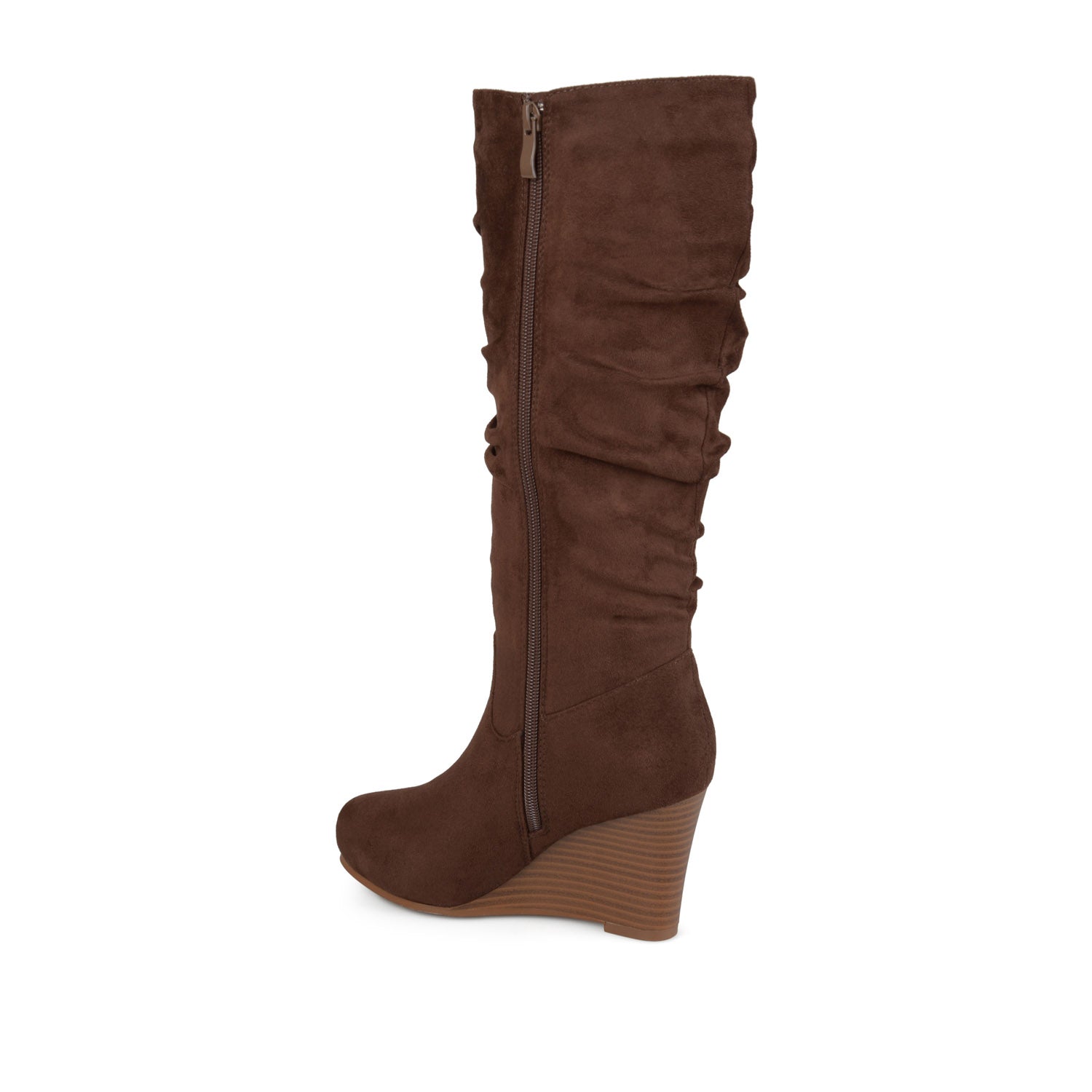HAZE KNEE HIGH BOOTS IN FAUX SUEDE - Brown
