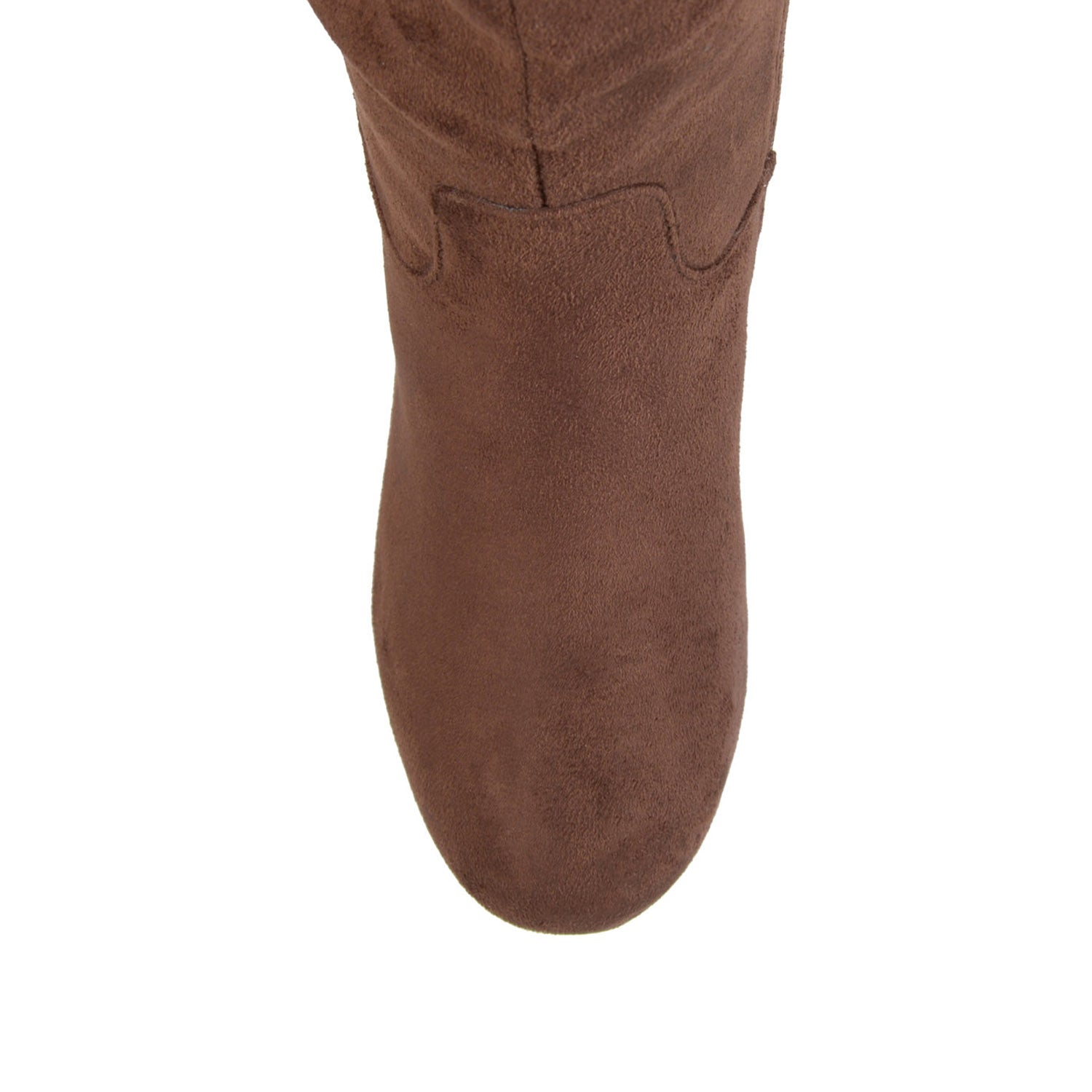 HAZE KNEE HIGH BOOTS IN FAUX SUEDE - Brown
