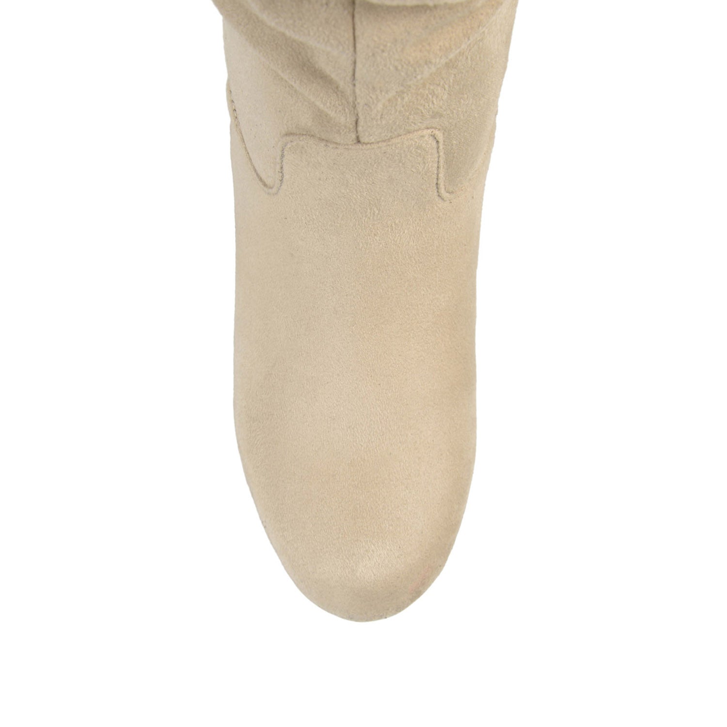 HAZE KNEE HIGH BOOTS IN FAUX SUEDE - Stone