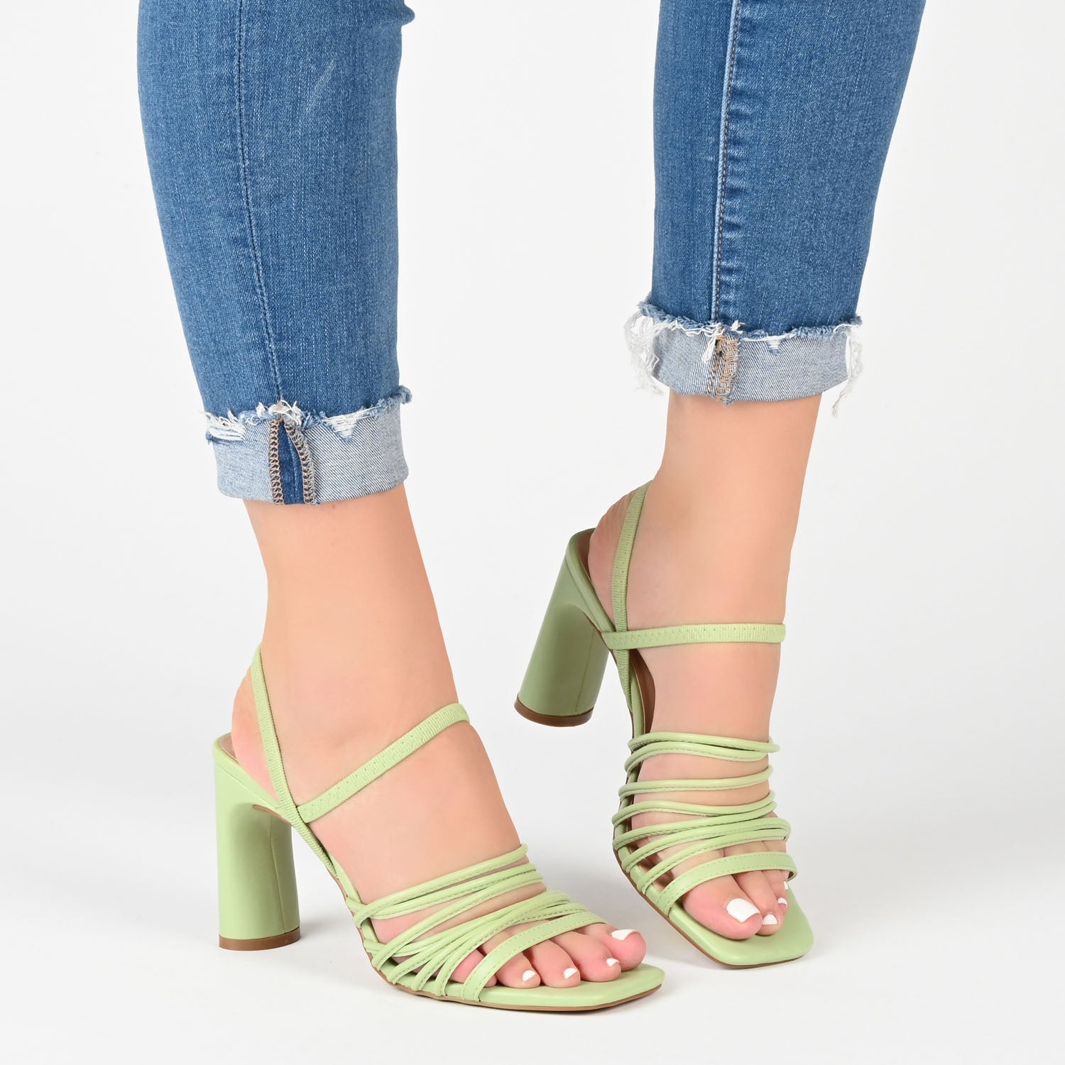 HERA STRAPPY HEELS IN VEGAN LEATHER