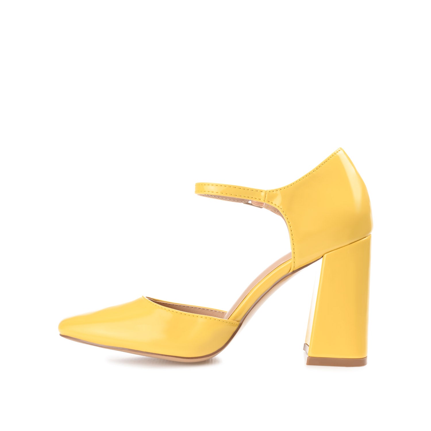HESSTER BLOCK HEEL D'ORSAY IN WIDE - Yellow