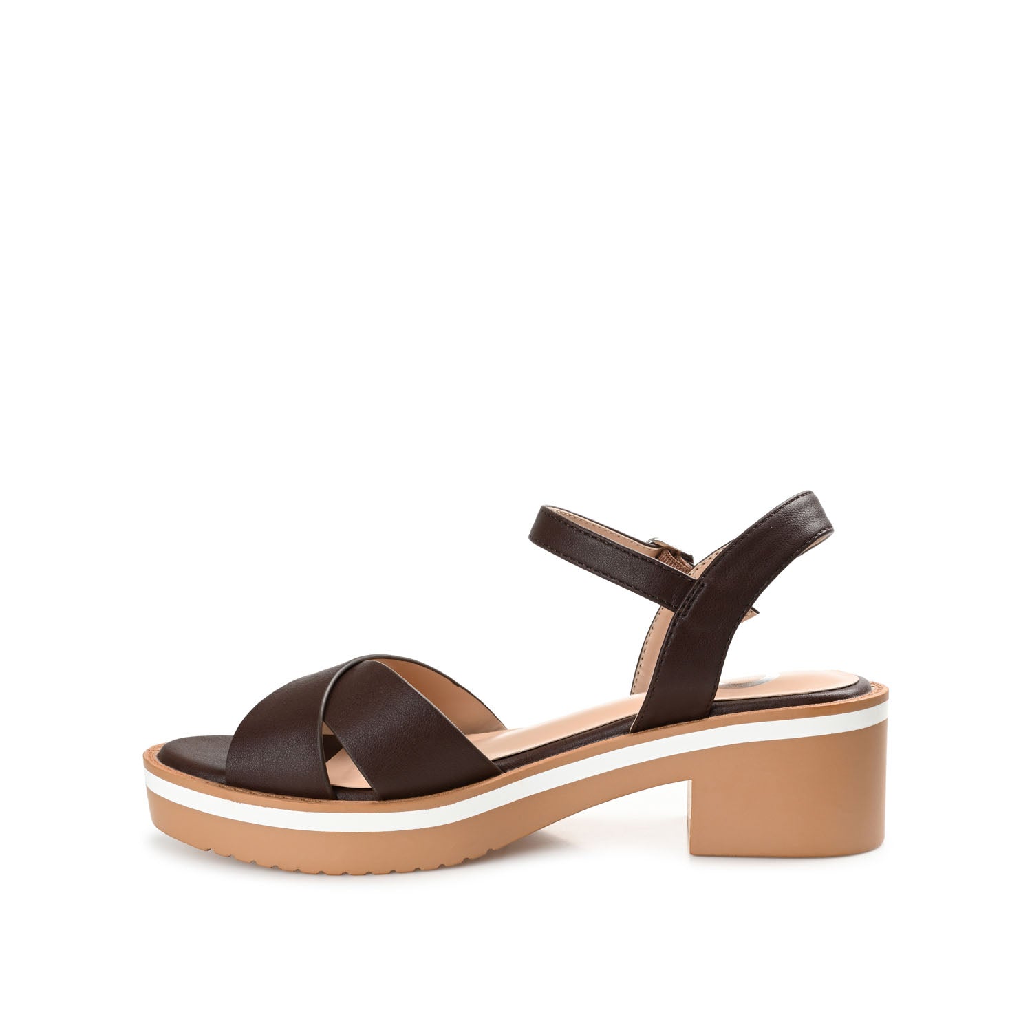 HILAREE HEELED SANDALS IN VEGAN LEATHER - Brown