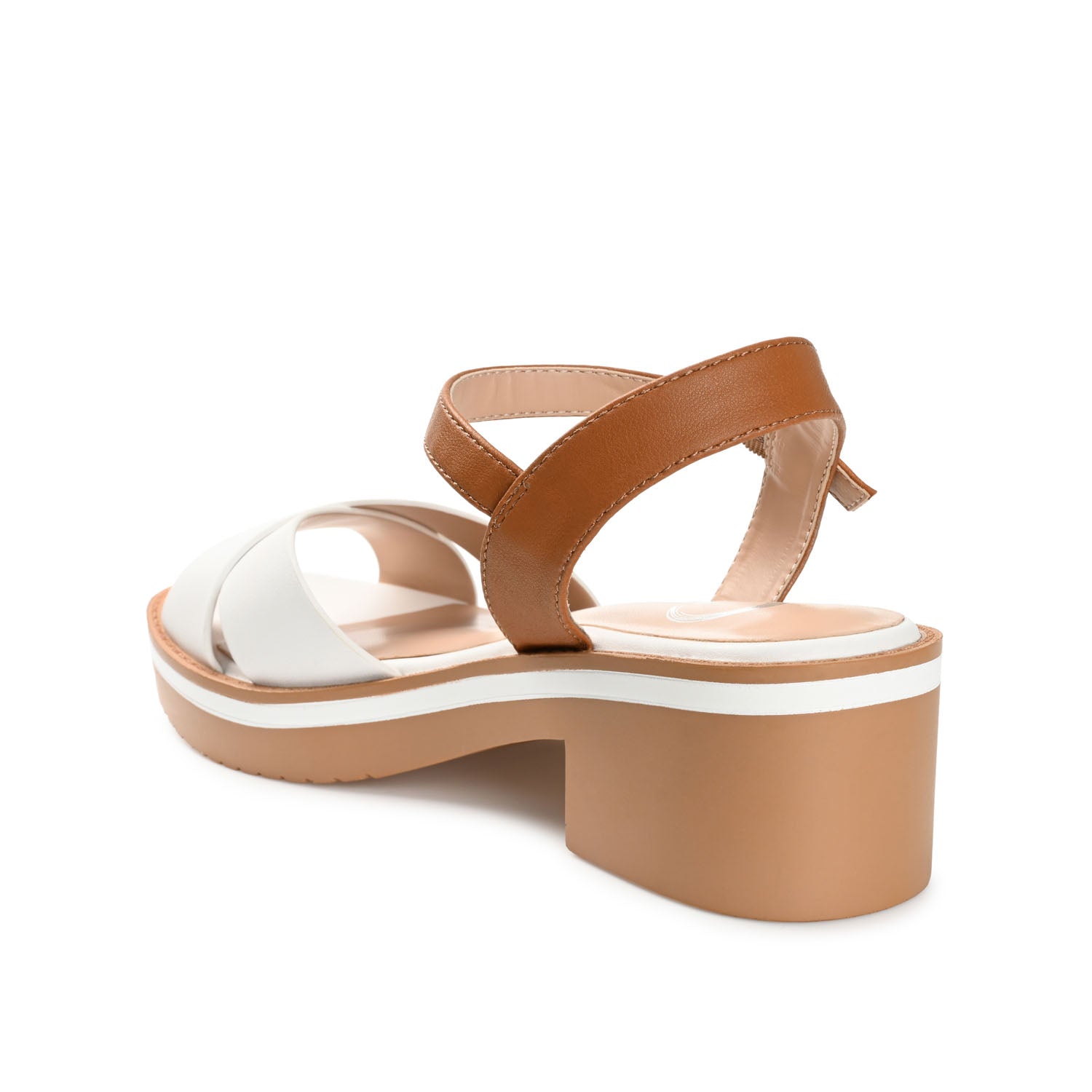 HILAREE HEELED SANDALS IN VEGAN LEATHER - White