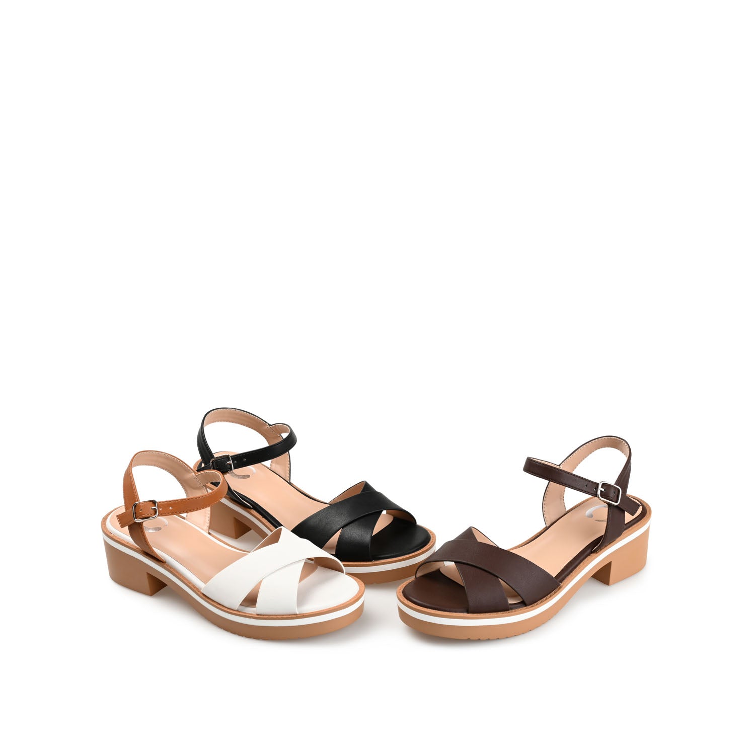 HILAREE HEELED SANDALS IN VEGAN LEATHER