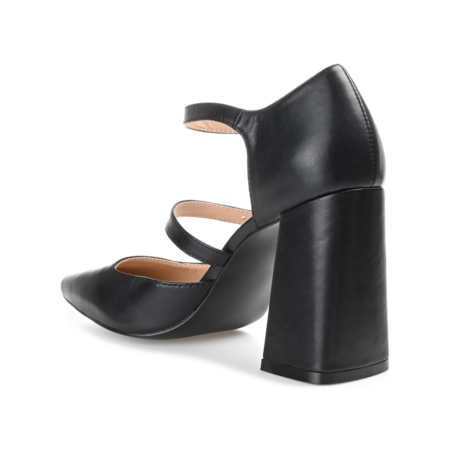 ISADORAH MARY JANE HEELS IN VEGAN LEATHER - Black