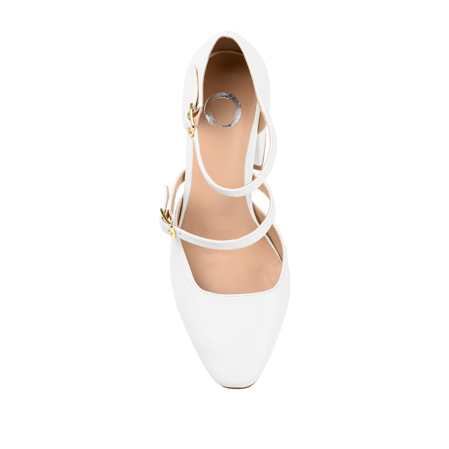 ISADORAH MARY JANE HEELS IN VEGAN LEATHER - White