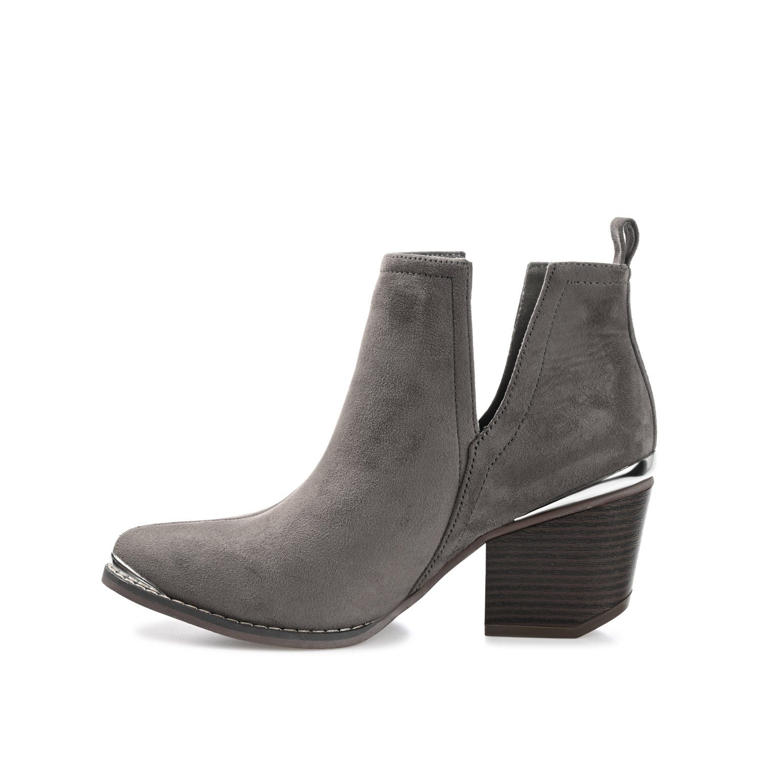 ISSLA CUTOUT BOOTIES IN FAUX SUEDE - Grey