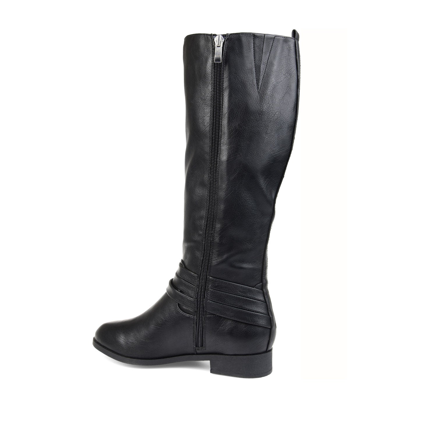 IVIE KNEE HIGH BOOTS IN VEGAN LEATHER - Black PU