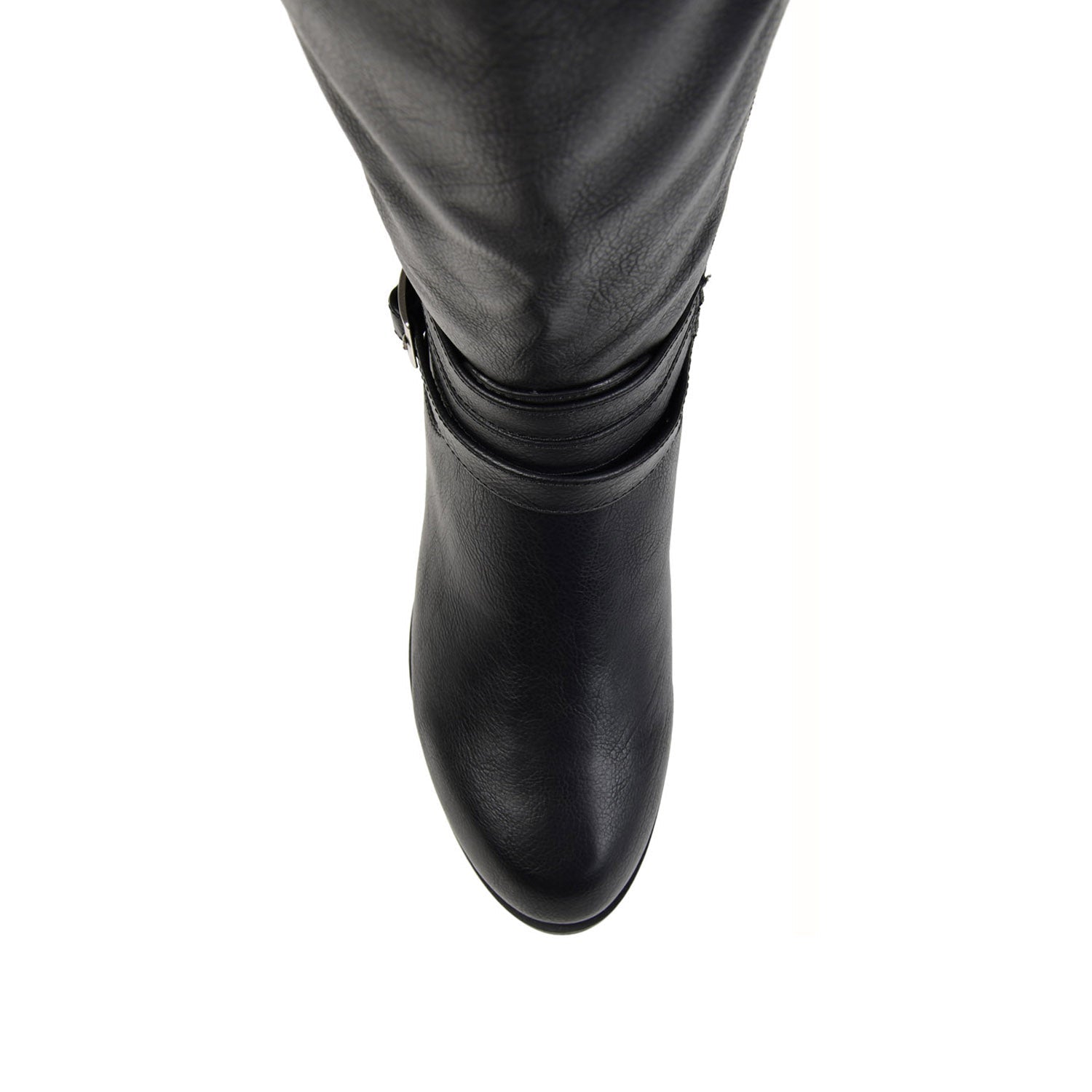 IVIE KNEE HIGH BOOTS IN X-WIDE CALF - Black PU