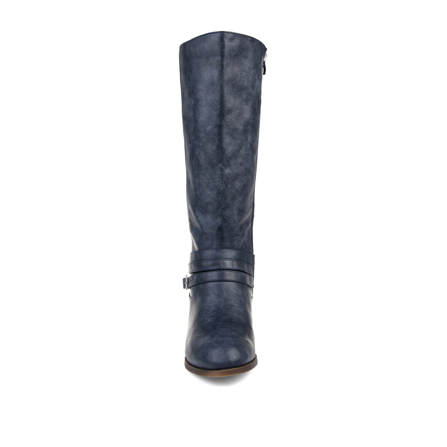IVIE KNEE HIGH BOOTS IN WIDE CALF - Navy PU
