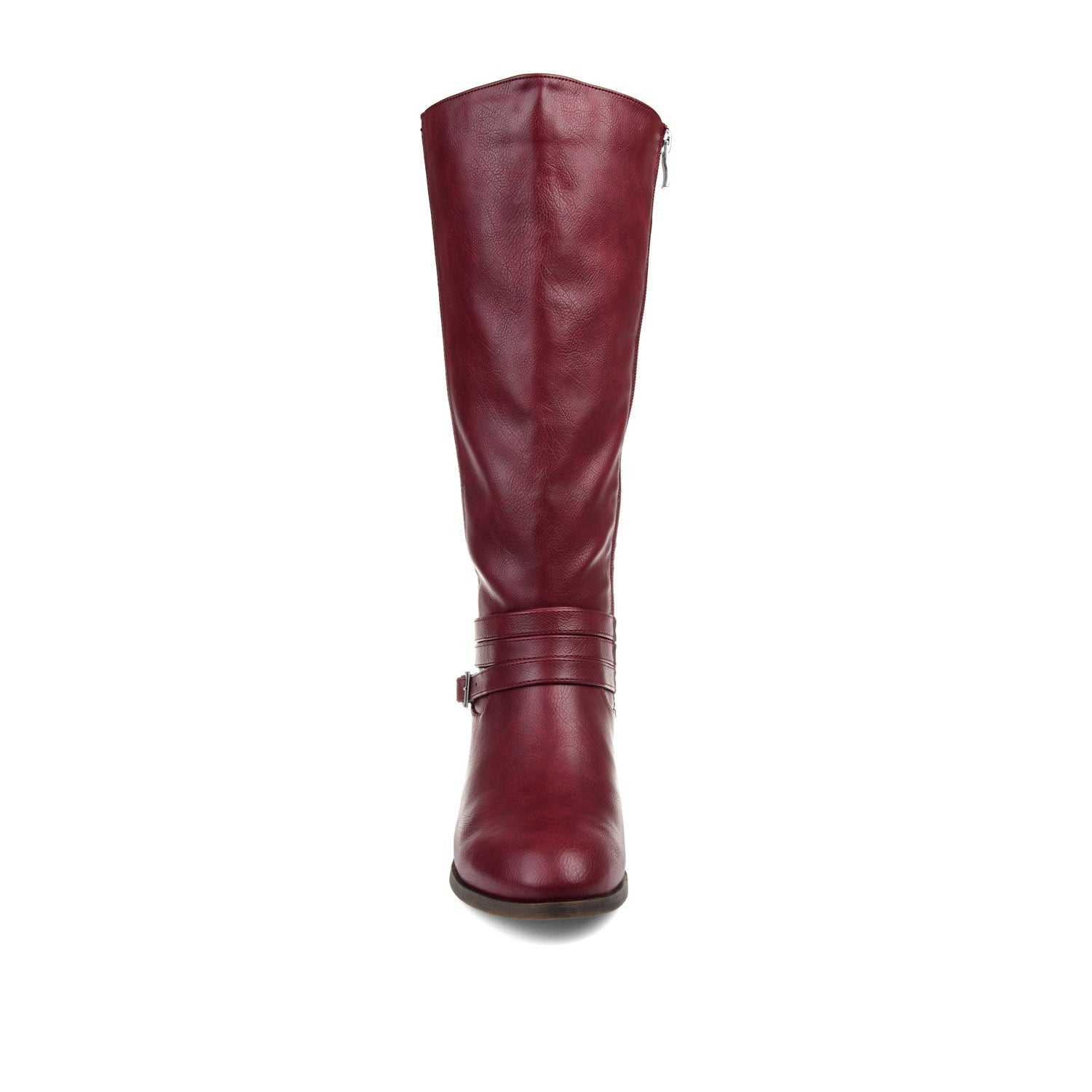 IVIE KNEE HIGH BOOTS IN VEGAN LEATHER - Wine PU
