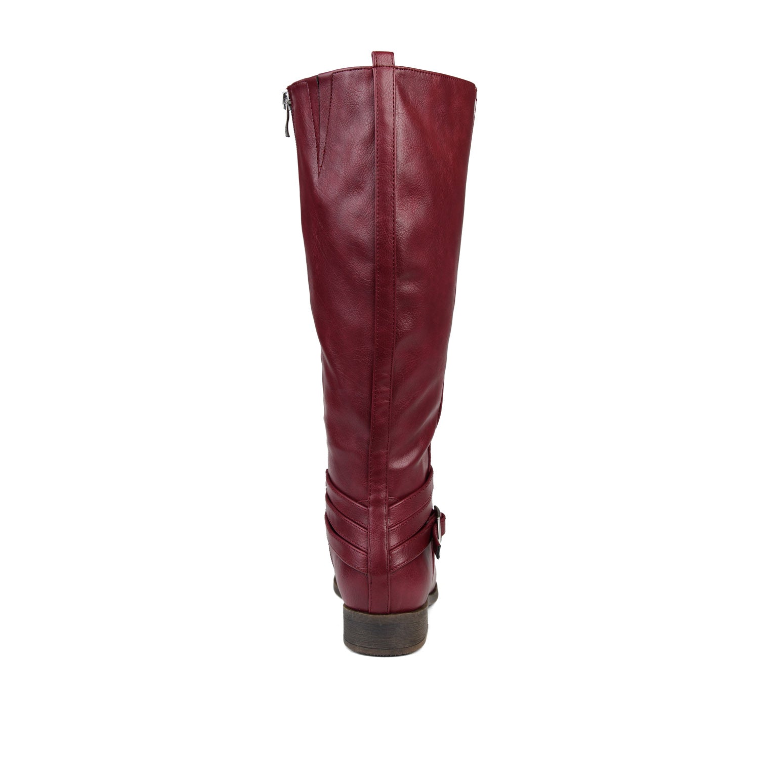 IVIE KNEE HIGH BOOTS IN VEGAN LEATHER - Wine PU