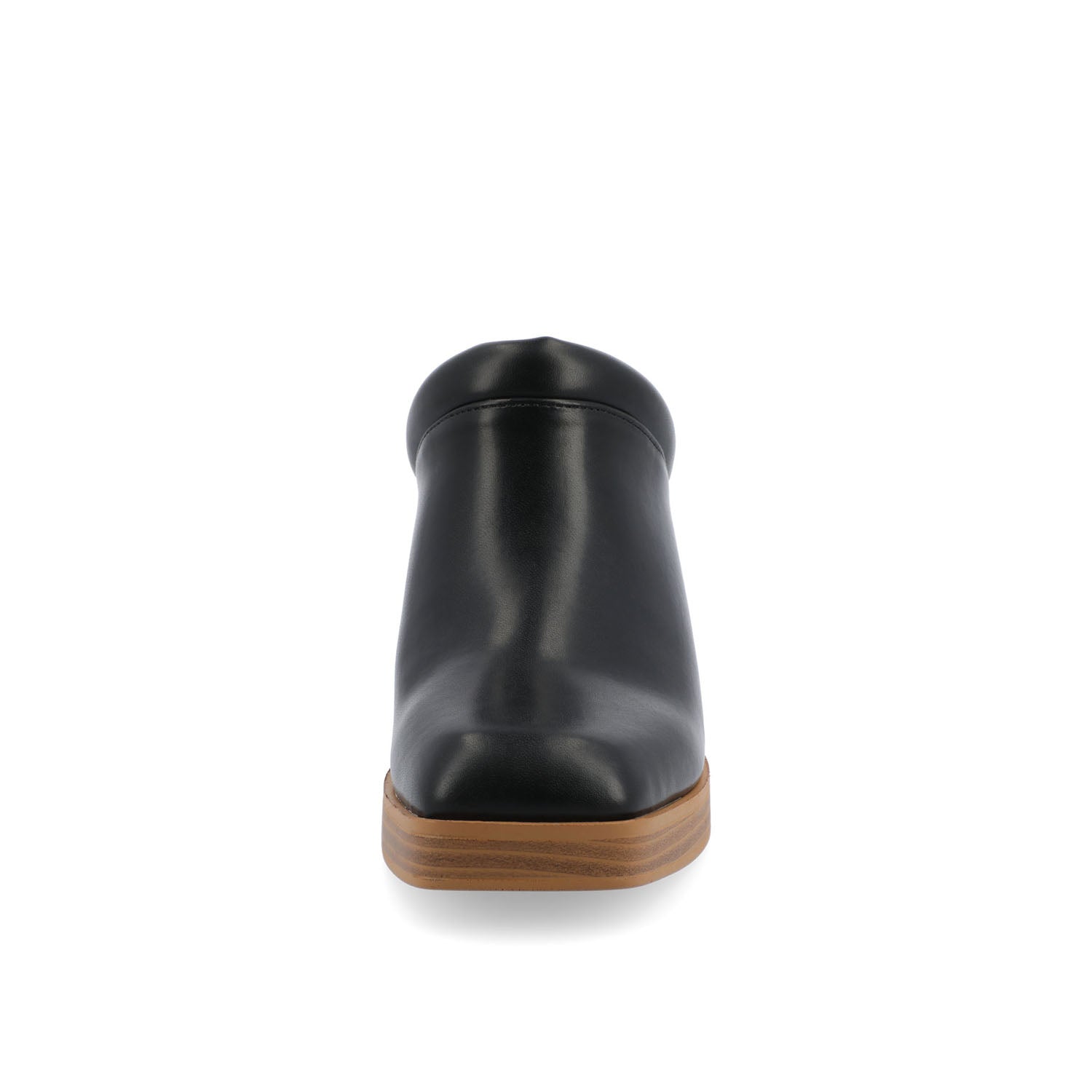 IZARA BLOCK HEELED MULES IN VEGAN LEATHER