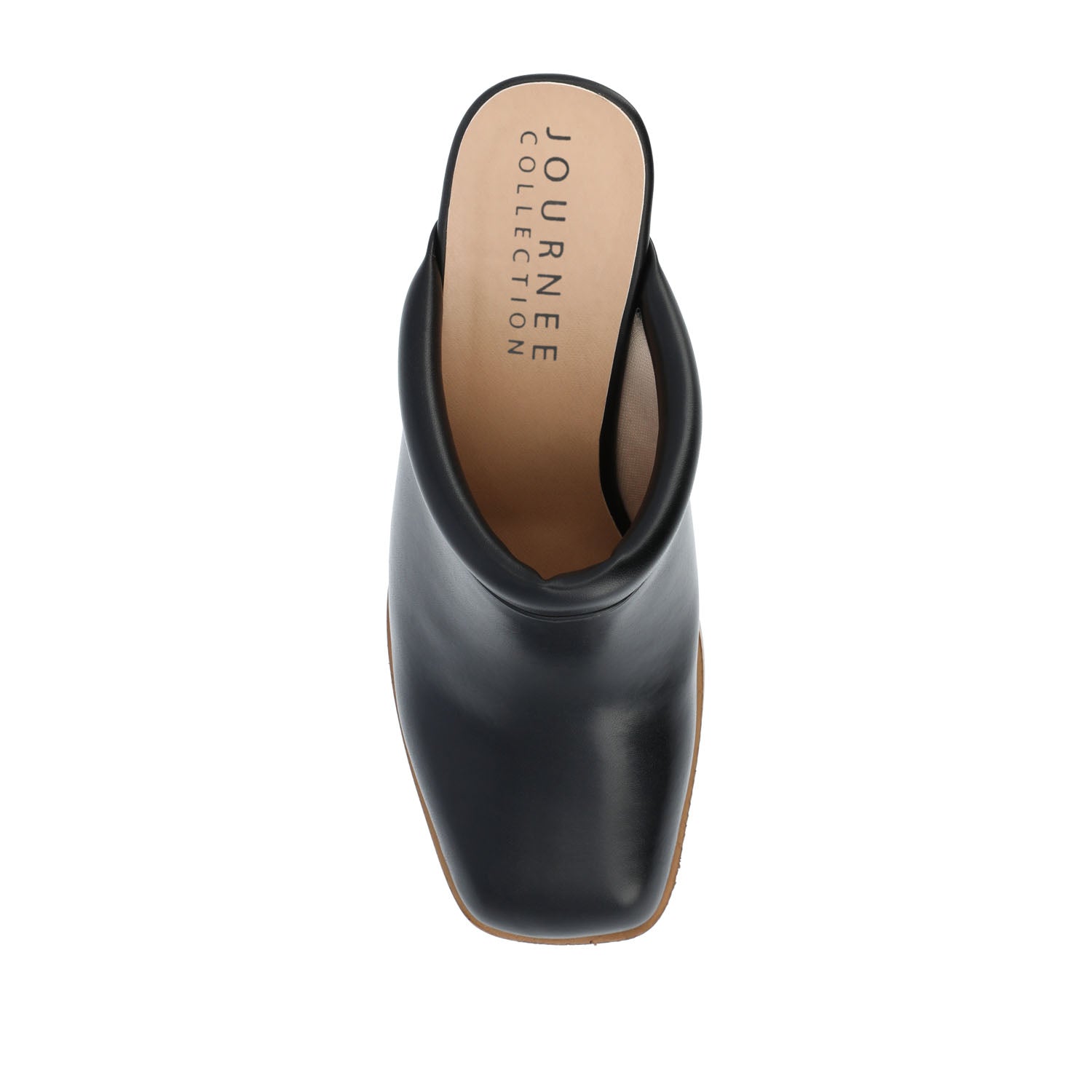 IZARA BLOCK HEELED MULES IN VEGAN LEATHER