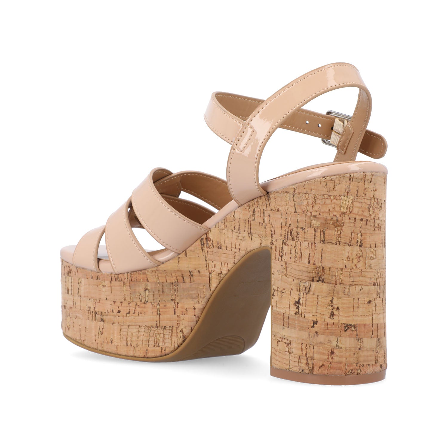 JANIA BLOCK HEELED SANDALS IN PATENT