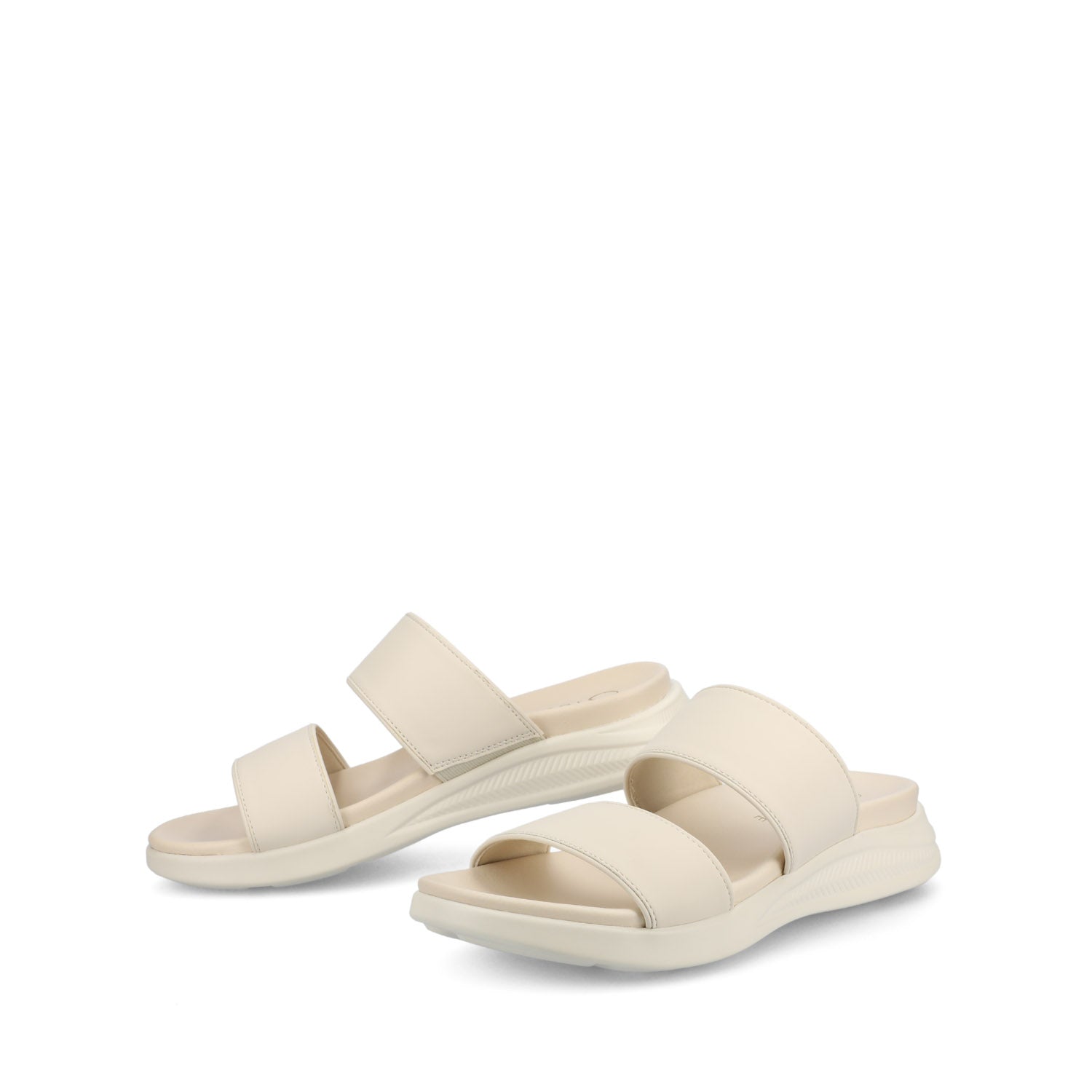 JANIS SLIP ON SANDALS IN VEGAN LEATHER - Bone