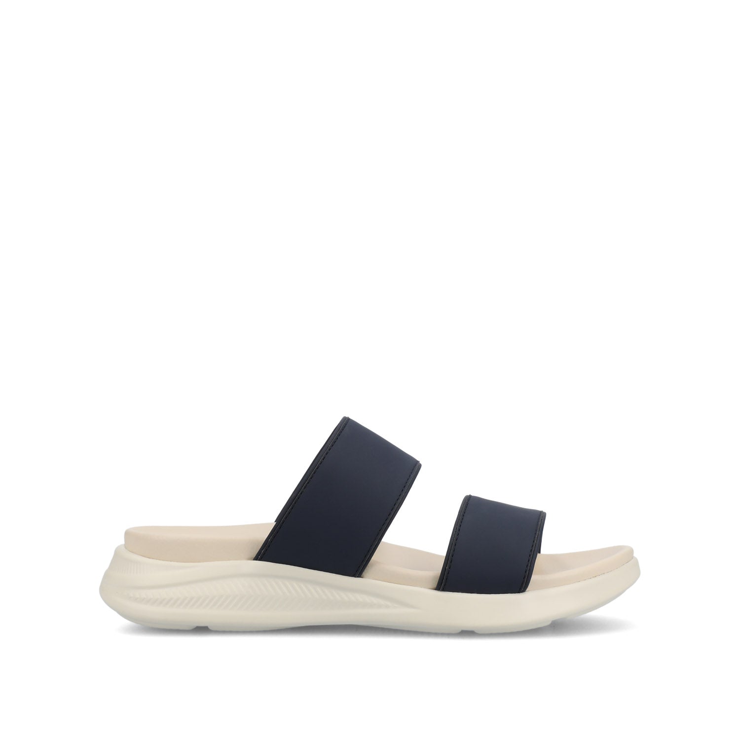 JANIS SLIP ON SANDALS IN VEGAN LEATHER - Navy Nubuck