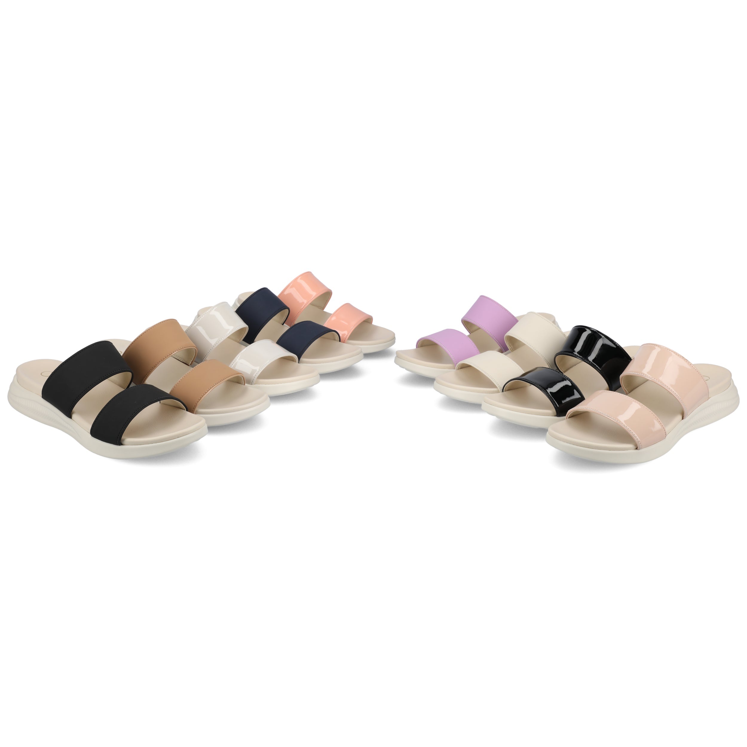 JANIS SLIP ON SANDALS IN PATENT - Pink Patent