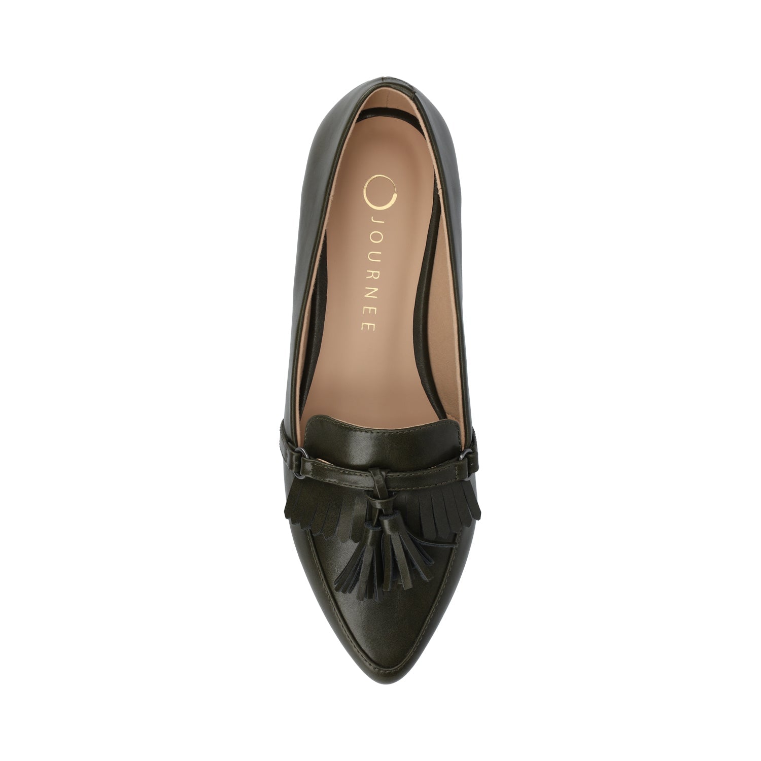 JANNAH TASSEL LOAFER FLATS - Olive