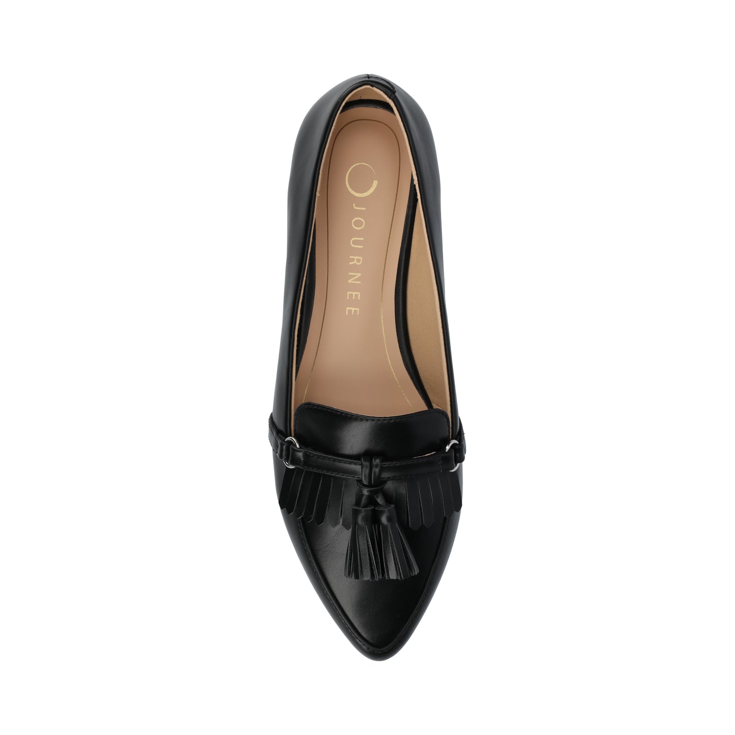 JANNAH TASSEL LOAFER FLATS IN WIDE - Black