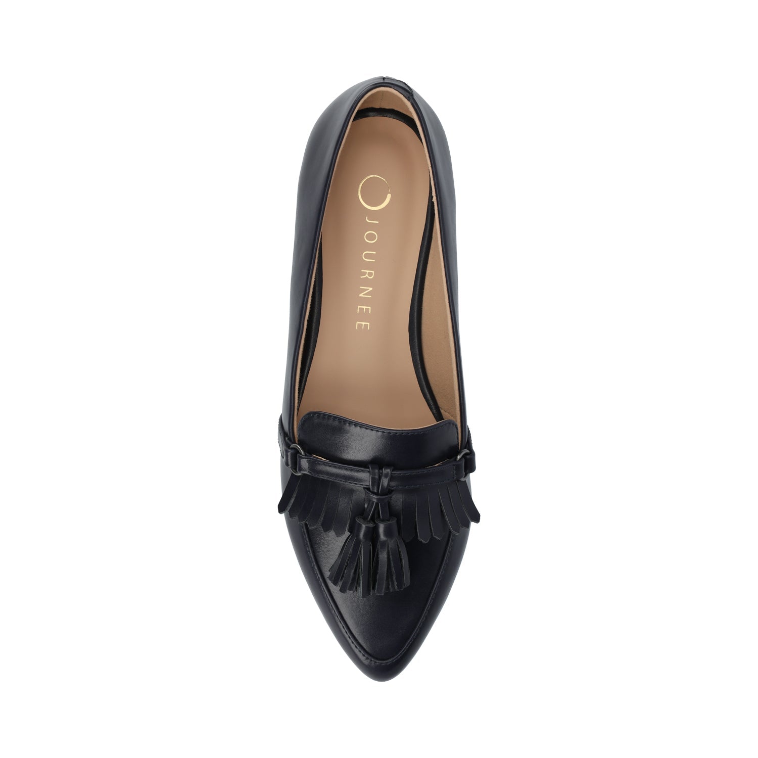 JANNAH TASSEL LOAFER FLATS IN WIDE - Navy