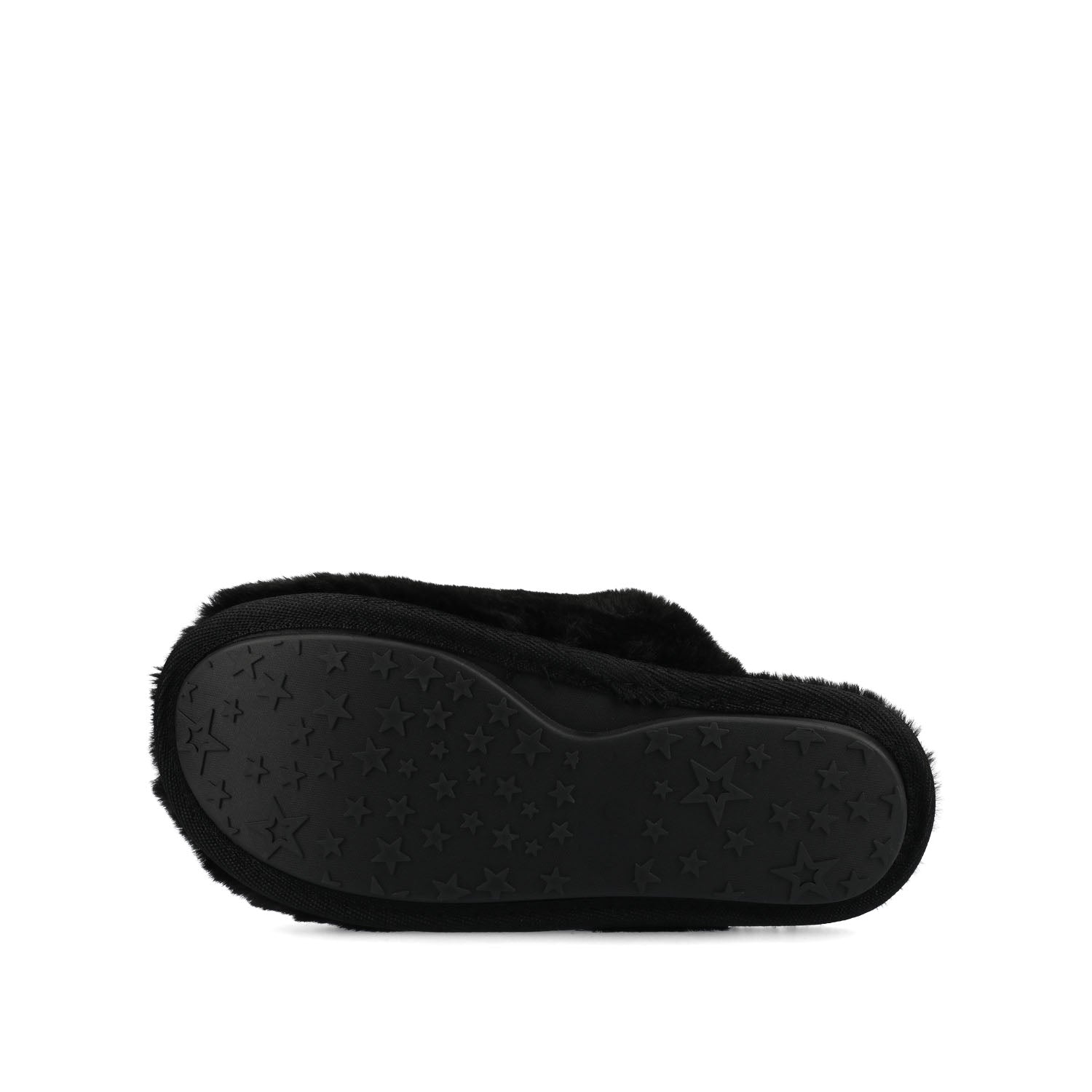 JAYDE SLIPPERS IN FAUX FUR - Black Faux Fur