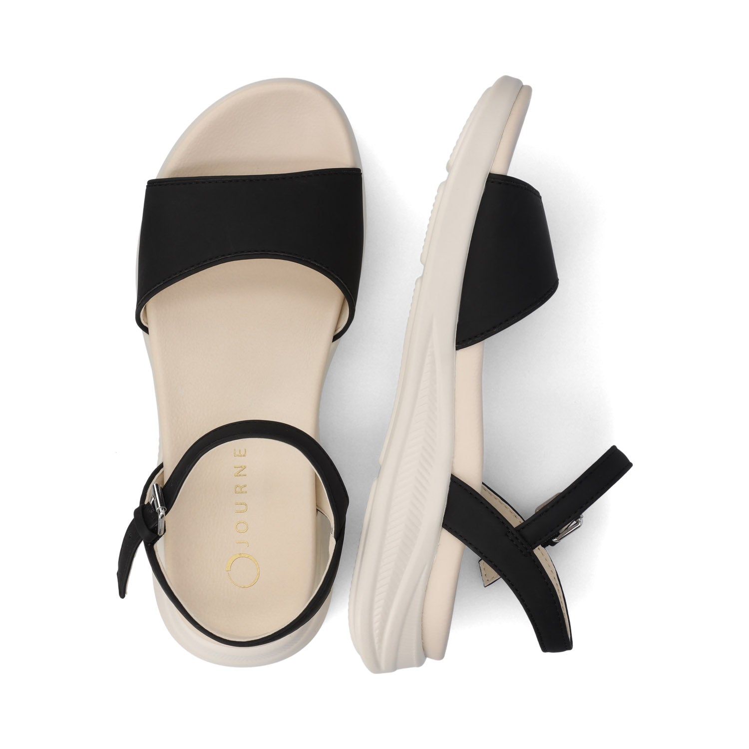 JAYLEE BUCKLE SANDALS IN VEGAN LEATHER
