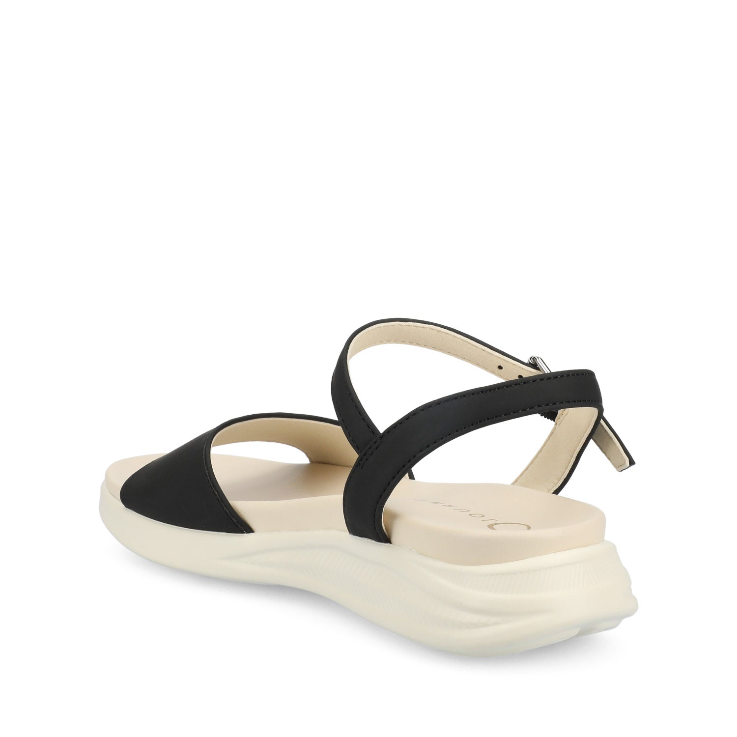 JAYLEE BUCKLE SANDALS IN VEGAN LEATHER - Black PU