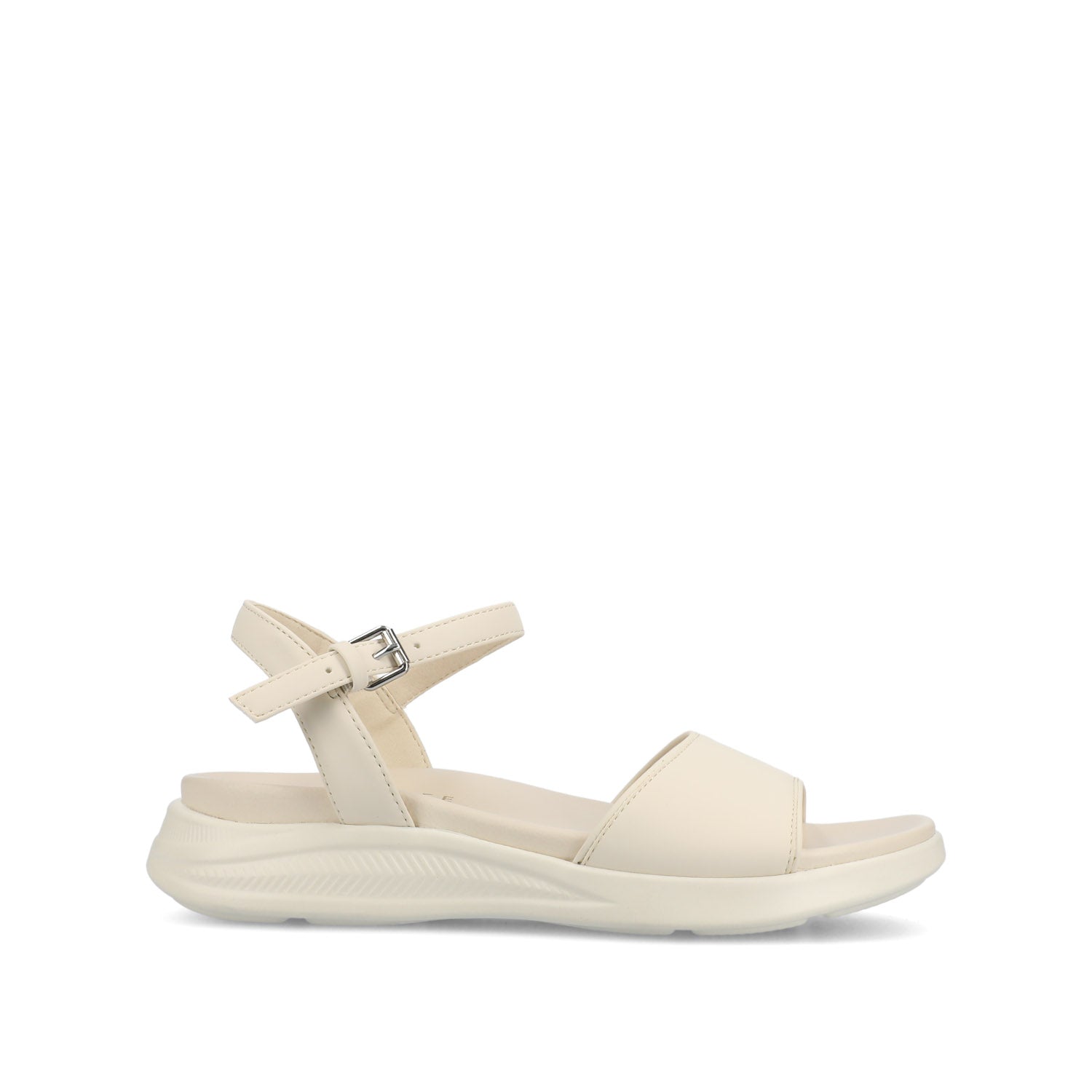 JAYLEE BUCKLE SANDALS IN VEGAN LEATHER - Bone PU